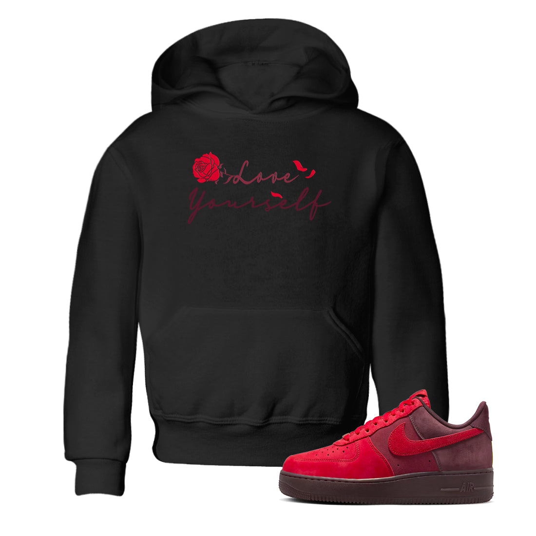AF1 Layers Of Love shirt to match jordans Love Yourself sneaker tees Air Force1 Layers Of Love Drip Gear Zone baby toddler Black 1 cotton Shirt