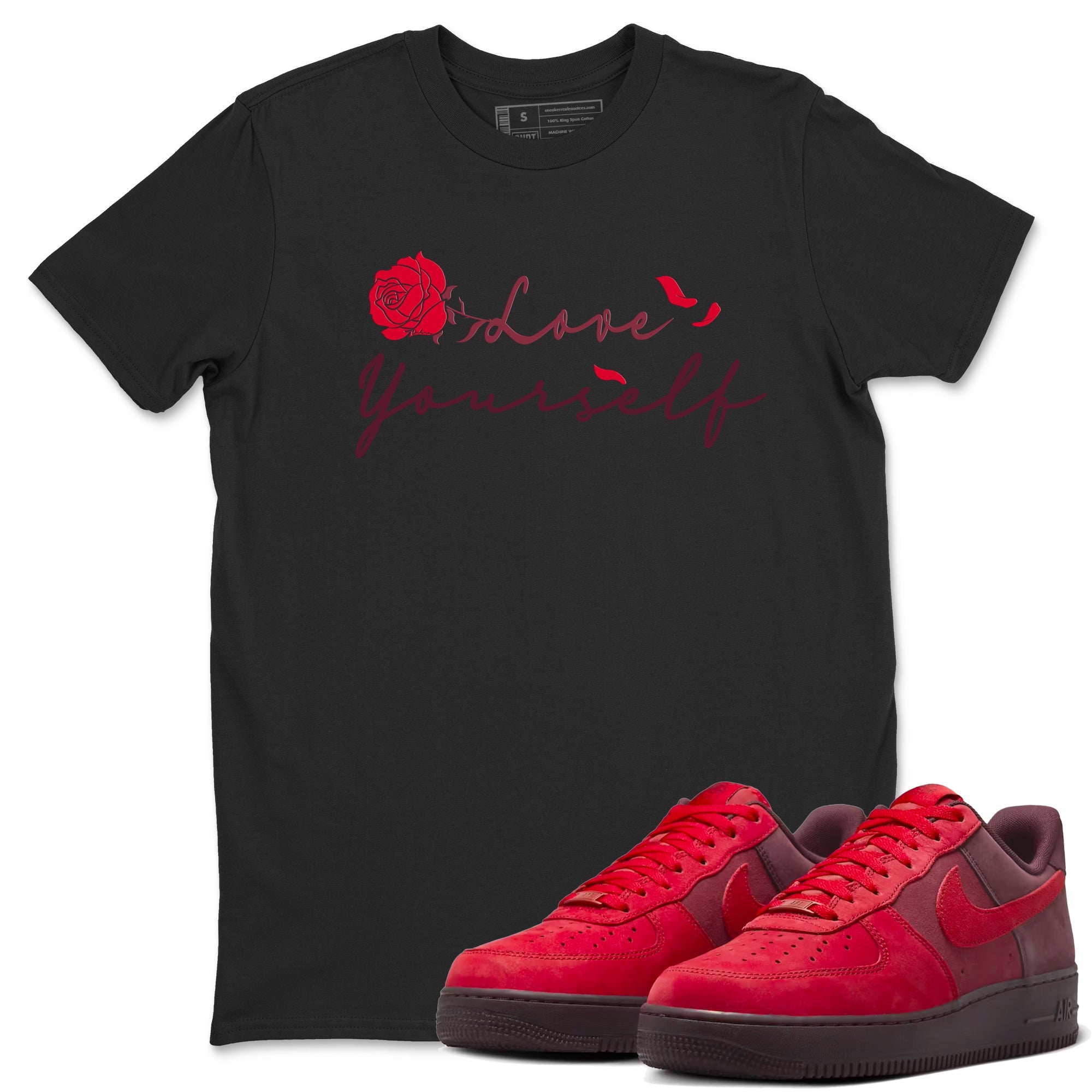 AF1 Layers Of Love shirt to match jordans Love Yourself sneaker tees Air Force1 Layers Of Love Drip Gear Zone unisex cotton Black 1 crew neck shirt