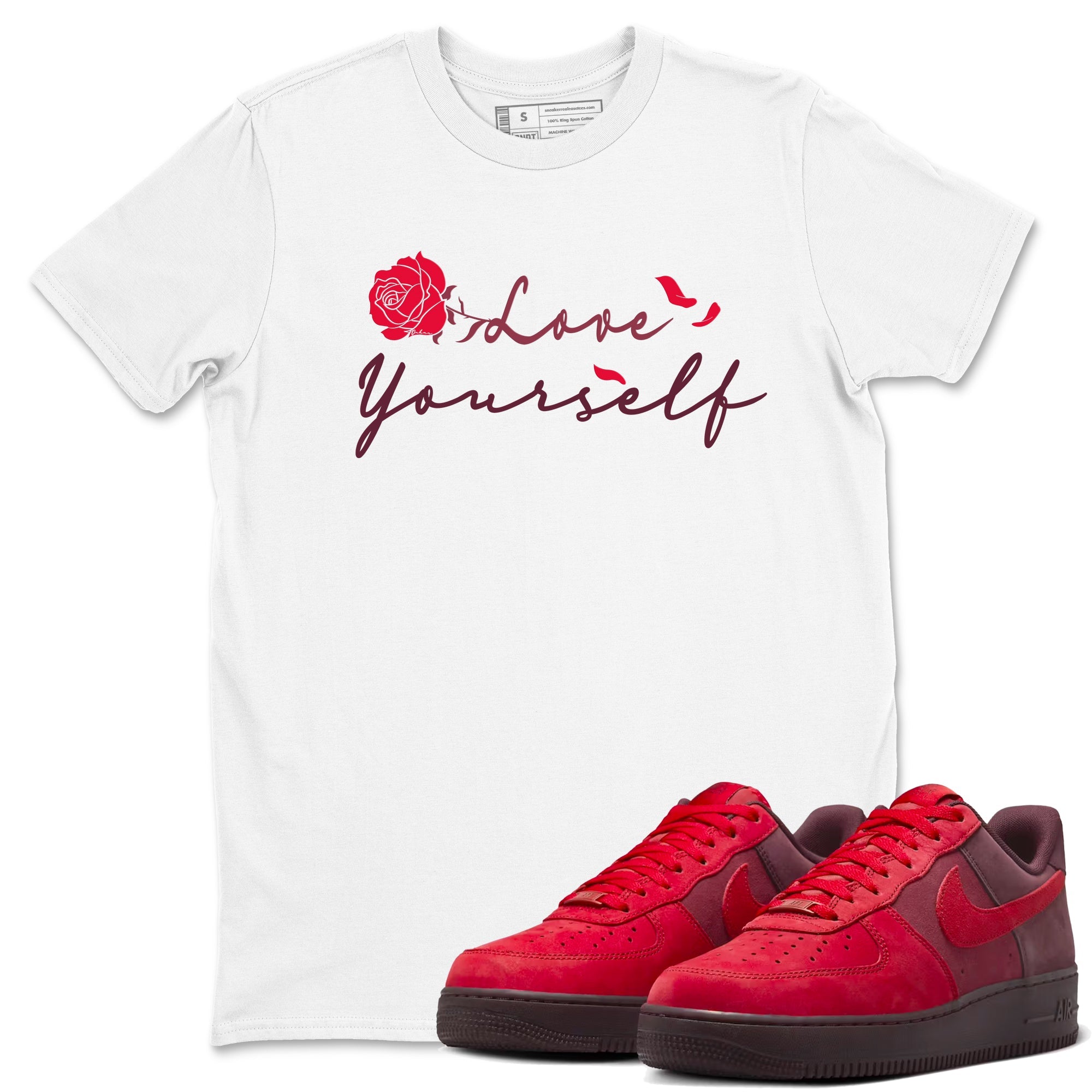 AF1 Layers Of Love shirt to match jordans Love Yourself sneaker tees Air Force1 Layers Of Love Drip Gear Zone unisex cotton White 1 crew neck shirt