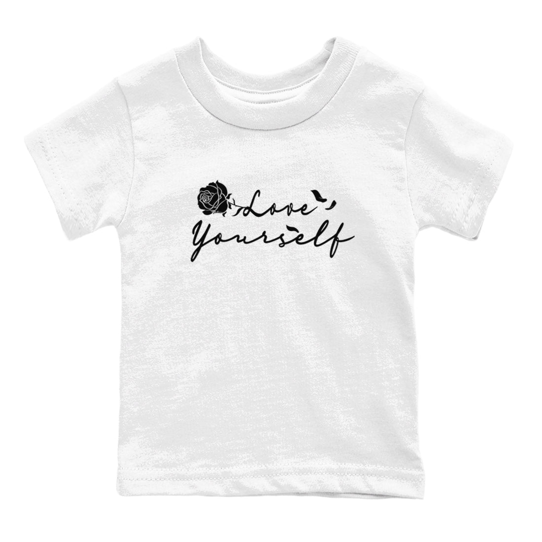 1s Black White shirt to match jordans Love Yourself sneaker tees Air Jordan 1 Black White Drip Gear Zone baby toddler White 2 cotton Shirt