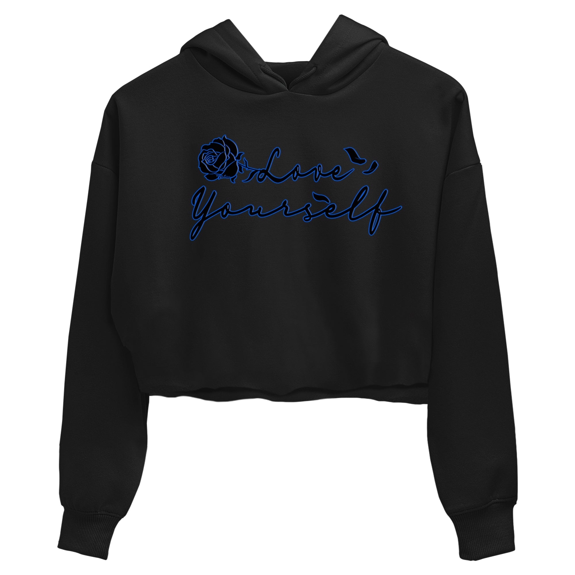 Air Jordan 1 Royal Reimagined shirt to match jordans Love Yourself sneaker tees Air Jordan 1 High OG Royal Reimagined Drip Gear Zone Sneaker Matching Shirt Black 2 Crop T-Shirt