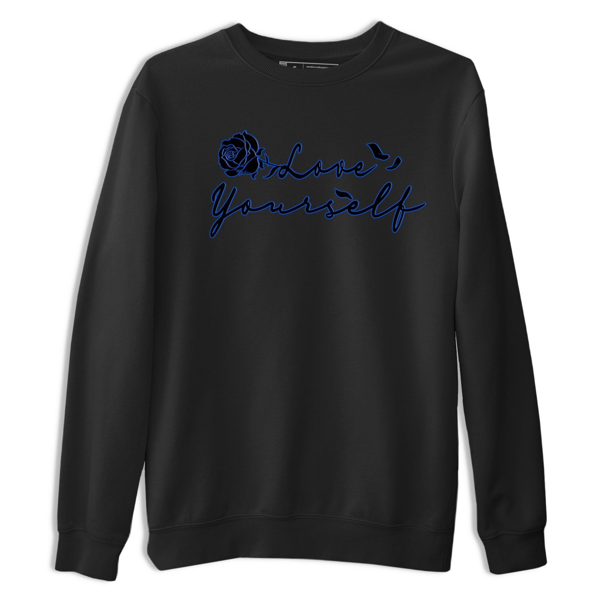 Air Jordan 1 Royal Reimagined shirt to match jordans Love Yourself sneaker tees Air Jordan 1 High OG Royal Reimagined Drip Gear Zone Sneaker Matching Shirt Unisex Black 2 T-Shirt