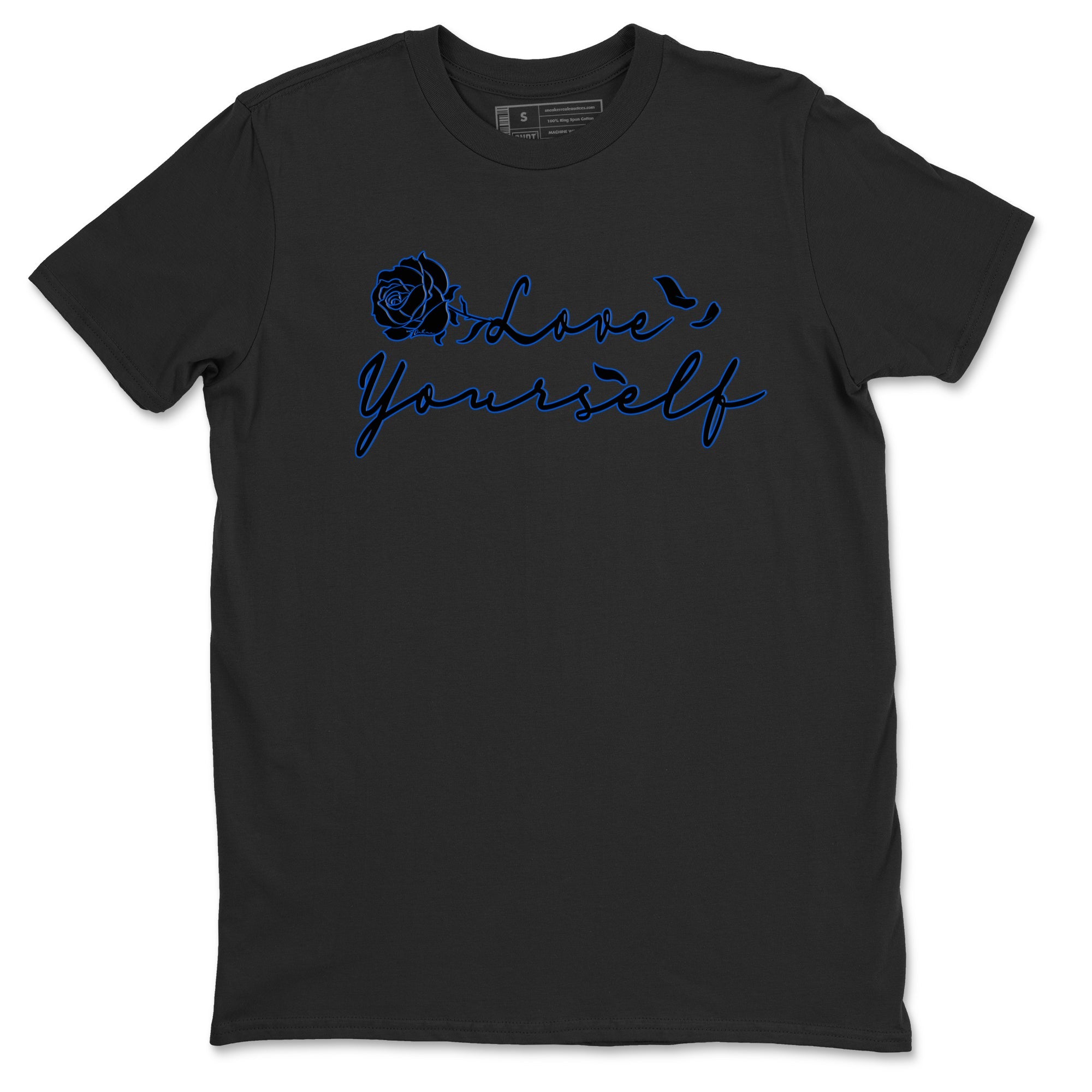 Air Jordan 1 Royal Reimagined shirt to match jordans Love Yourself sneaker tees Air Jordan 1 High OG Royal Reimagined Drip Gear Zone Sneaker Matching Shirt Unisex Black 2 T-Shirt