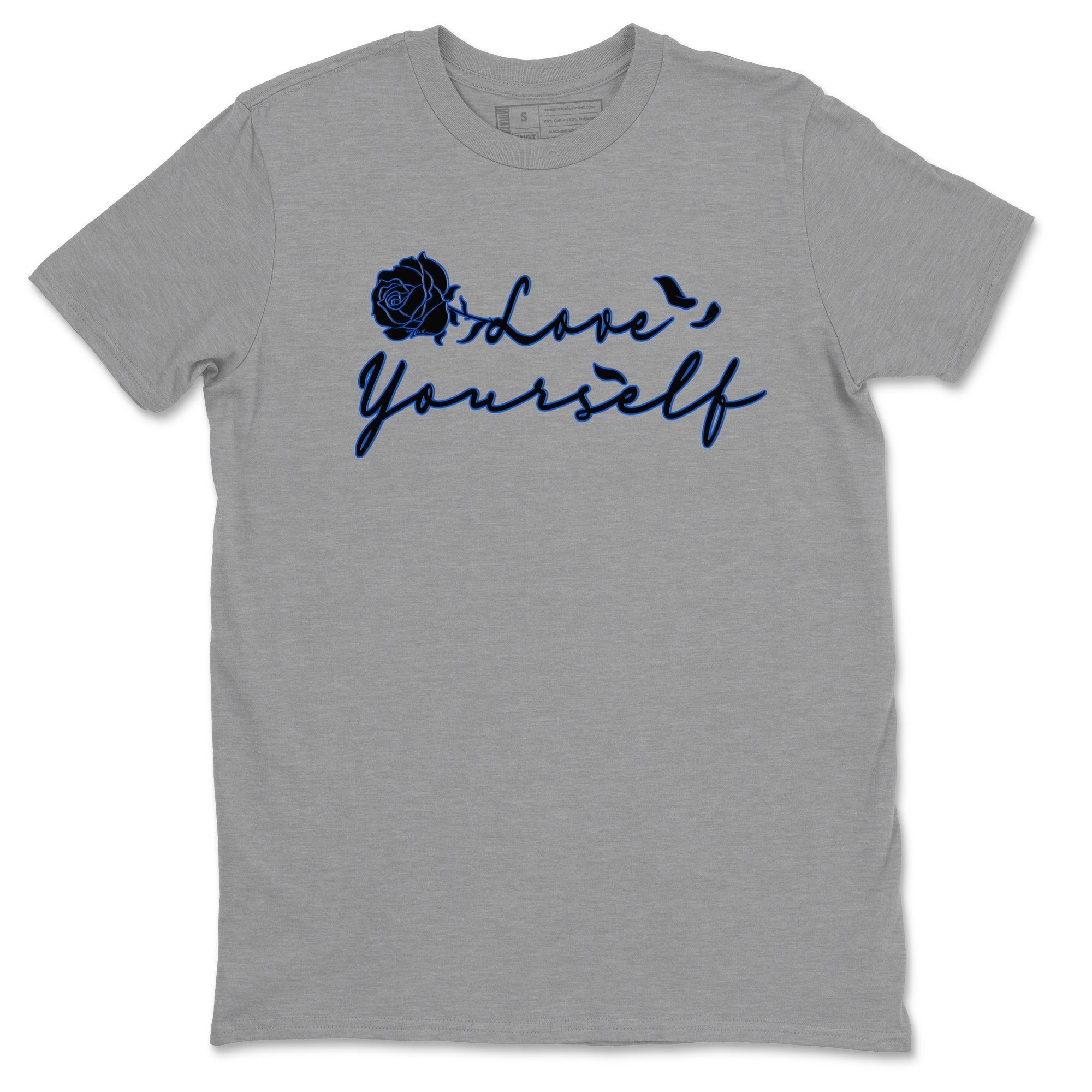 Air Jordan 1 Royal Reimagined shirt to match jordans Love Yourself sneaker tees Air Jordan 1 High OG Royal Reimagined Drip Gear Zone Sneaker Matching Shirt Unisex Heather Grey 2 T-Shirt