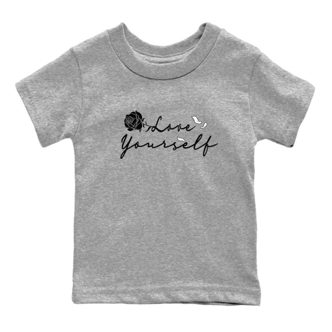 14s Panda shirt to match jordans Love Yourself sneaker tees Air Jordan 14 Panda Drip Gear Zone baby toddler Heather Grey 2 cotton Shirt
