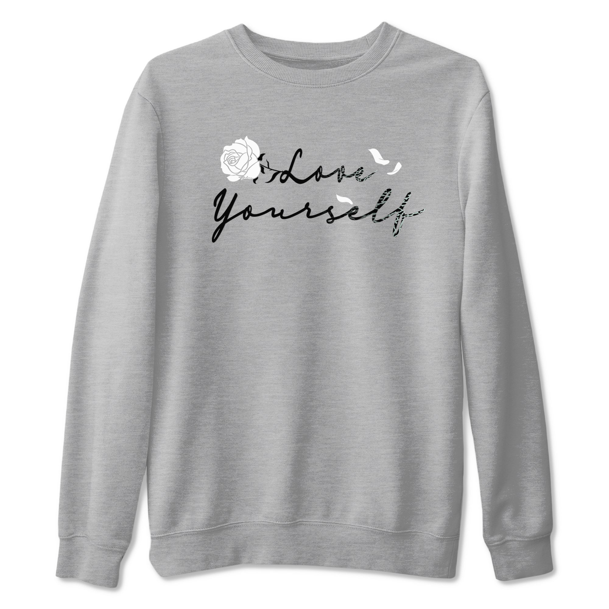3s Green Glow shirt to match jordans Love Yourself sneaker tees Air Jordan 3 Green Glow Drip Gear Zone unisex cotton Heather Grey 2 crew neck shirt