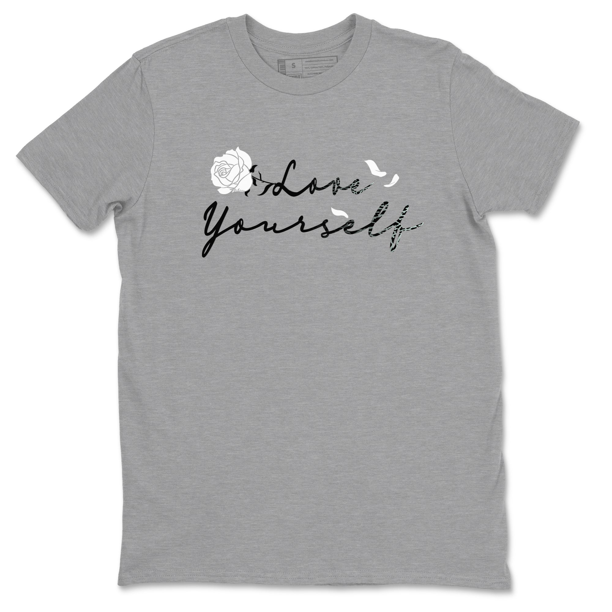 3s Green Glow shirt to match jordans Love Yourself sneaker tees Air Jordan 3 Green Glow Drip Gear Zone unisex cotton Heather Grey 2 crew neck shirt
