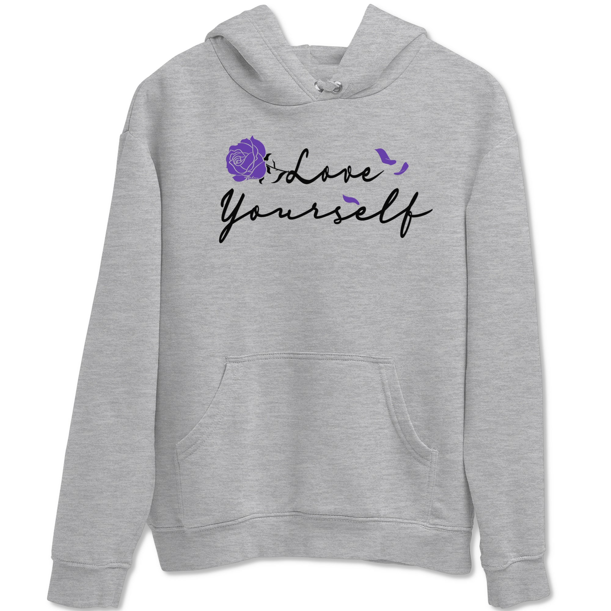 Love Yourself sneaker match tees to Court Purple Dunks street fashion brand for shirts to match Jordans Drip Gear Zone Dunks Low Court Purple unisex t-shirt Heather Grey 2 unisex shirt