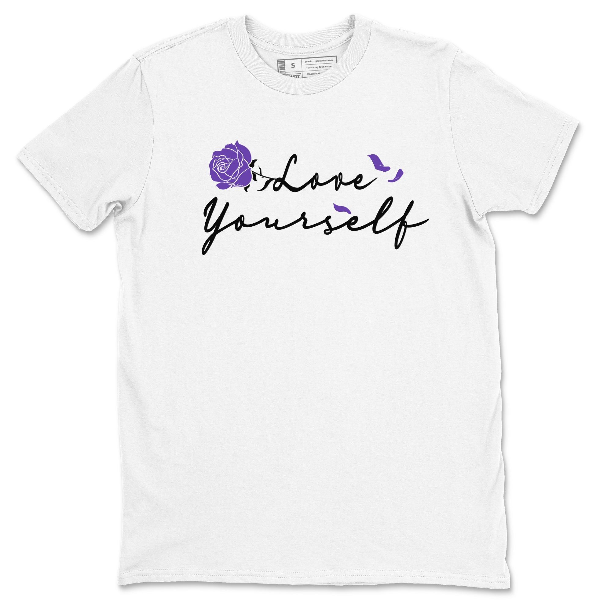 Love Yourself sneaker match tees to Court Purple Dunks street fashion brand for shirts to match Jordans Drip Gear Zone Dunks Low Court Purple unisex t-shirt White 2 unisex shirt