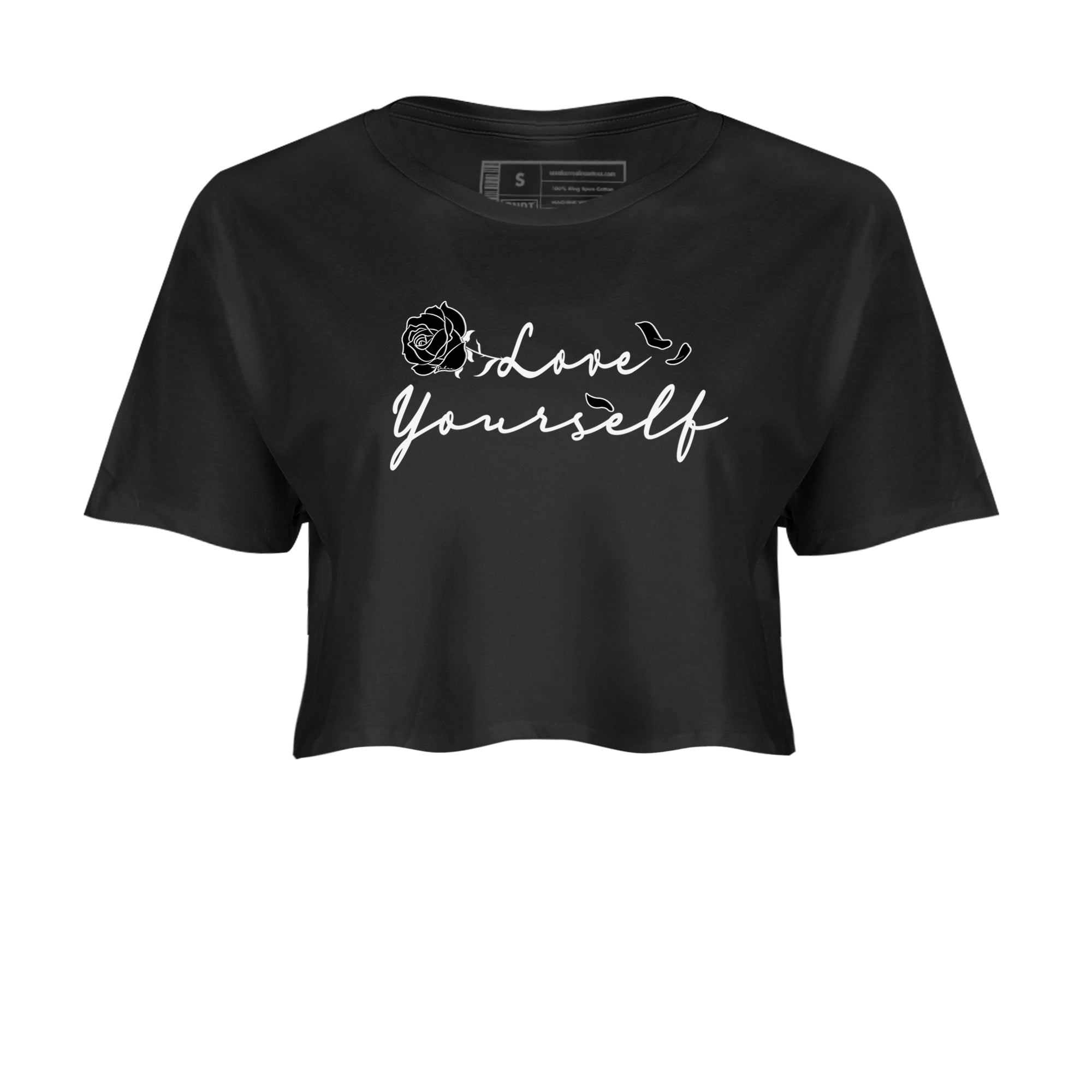 Dunk Low Panda shirt to match jordans Love Yourself sneaker tees Dunk Low Black White Drip Gear Zone Black 2 crop length shirt