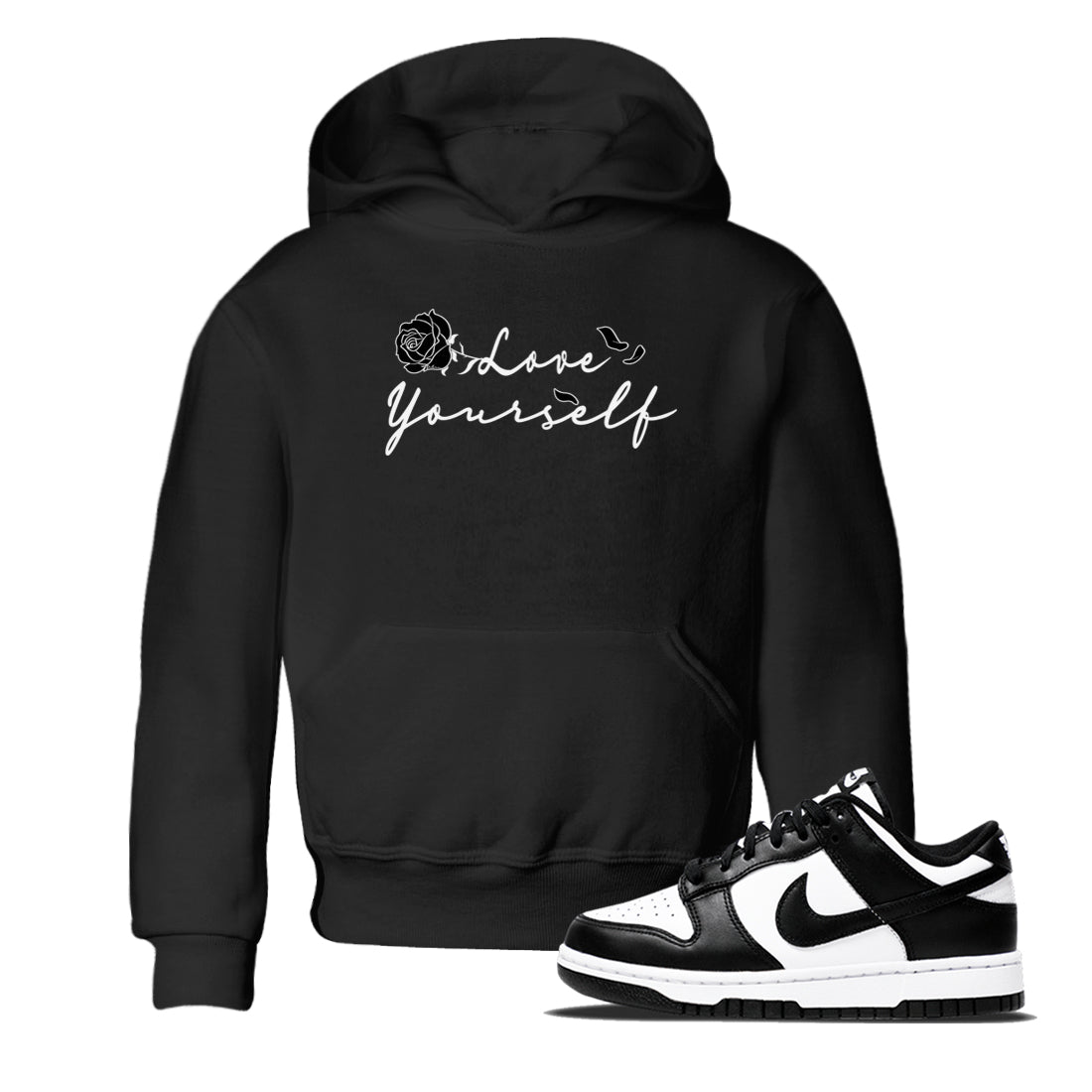 Dunk Low Panda shirt to match jordans Love Yourself sneaker tees Dunk Low Black White Drip Gear Zone baby toddler Black 1 cotton Shirt