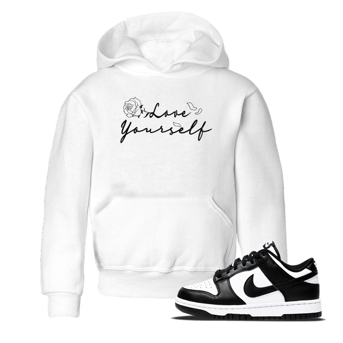 Dunk Low Panda shirt to match jordans Love Yourself sneaker tees Dunk Low Black White Drip Gear Zone baby toddler White 1 cotton Shirt