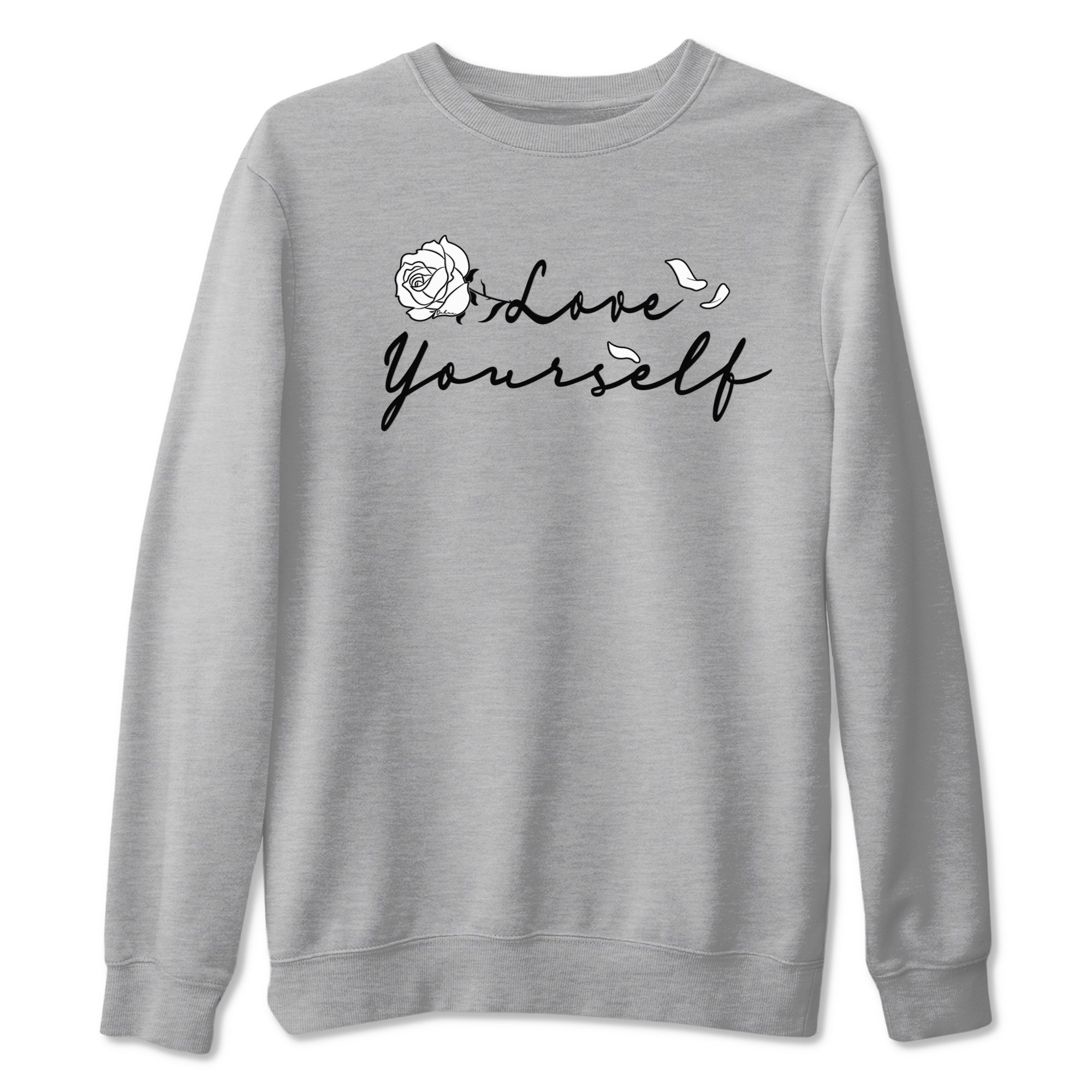 Dunk Low Panda shirt to match jordans Love Yourself sneaker tees Dunk Low Black White Drip Gear Zone unisex cotton Heather Grey 2 crew neck shirt