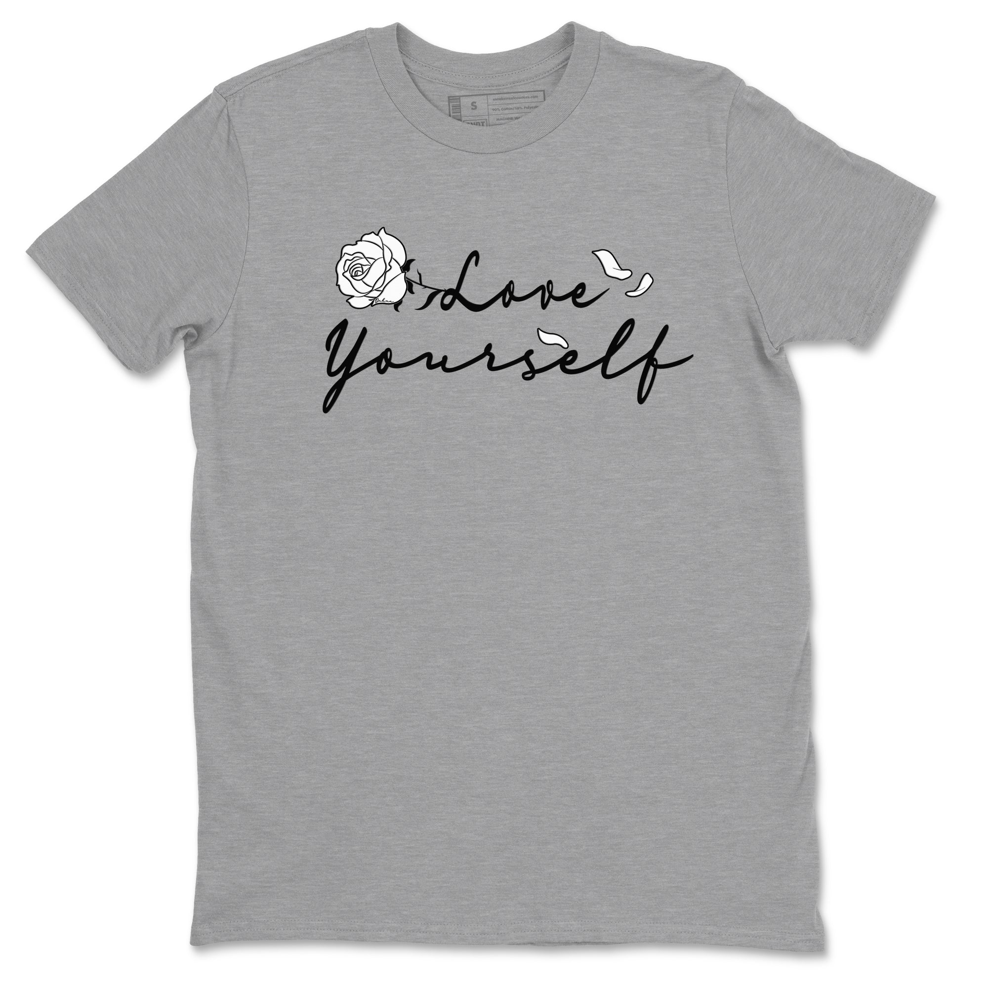 Dunk Low Panda shirt to match jordans Love Yourself sneaker tees Dunk Low Black White Drip Gear Zone unisex cotton Heather Grey 2 crew neck shirt