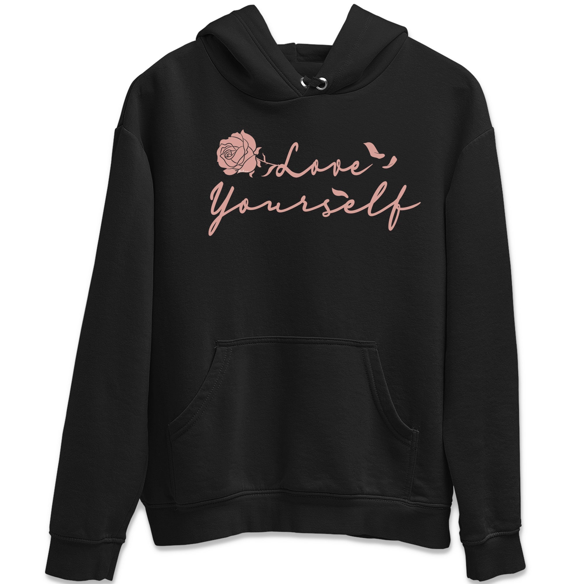 Dunk Low WMNS Rose Whisper shirt to match jordans Love Yourself Streetwear Sneaker Shirt Dunk Low WMNS Rose Whisper Drip Gear Zone Sneaker Matching Clothing Unisex Black 2 T-Shirt