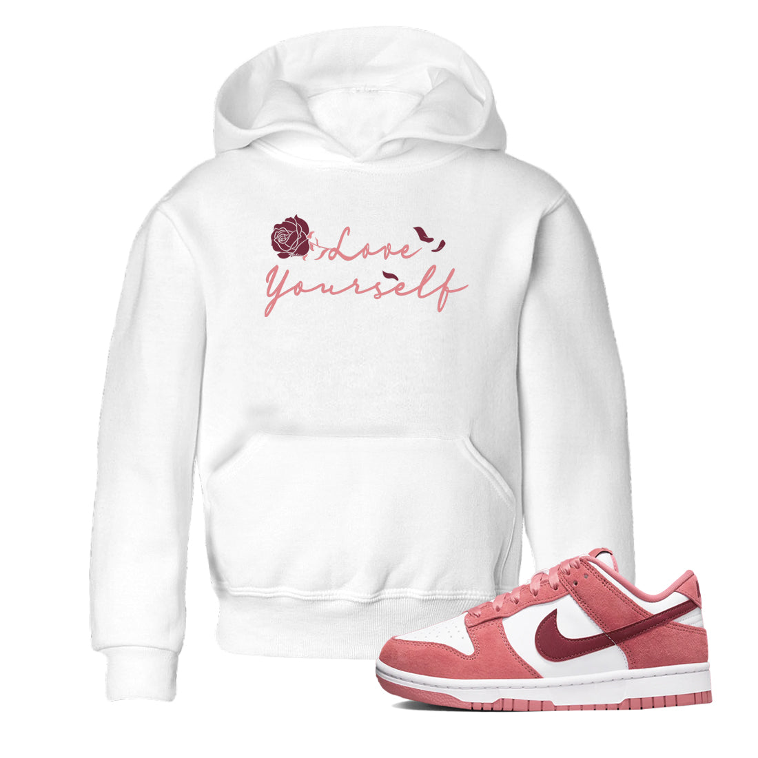 Dunk Valentine's Day shirt to match jordans Love Yourself sneaker tees Special Valentine Shirt Dunk Valentine's Day Drip Gear Zone baby toddler White 1 cotton Shirt