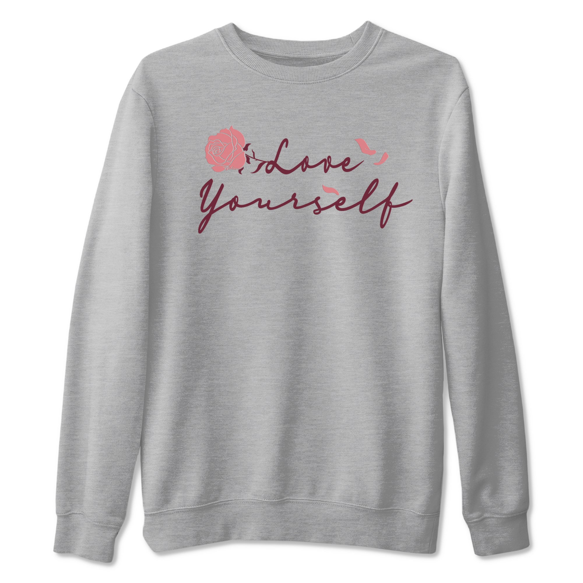 Dunk Valentine's Day shirt to match jordans Love Yourself sneaker tees Special Valentine Shirt Dunk Valentine's Day Drip Gear Zone unisex cotton Heather Grey 2 crew neck shirt