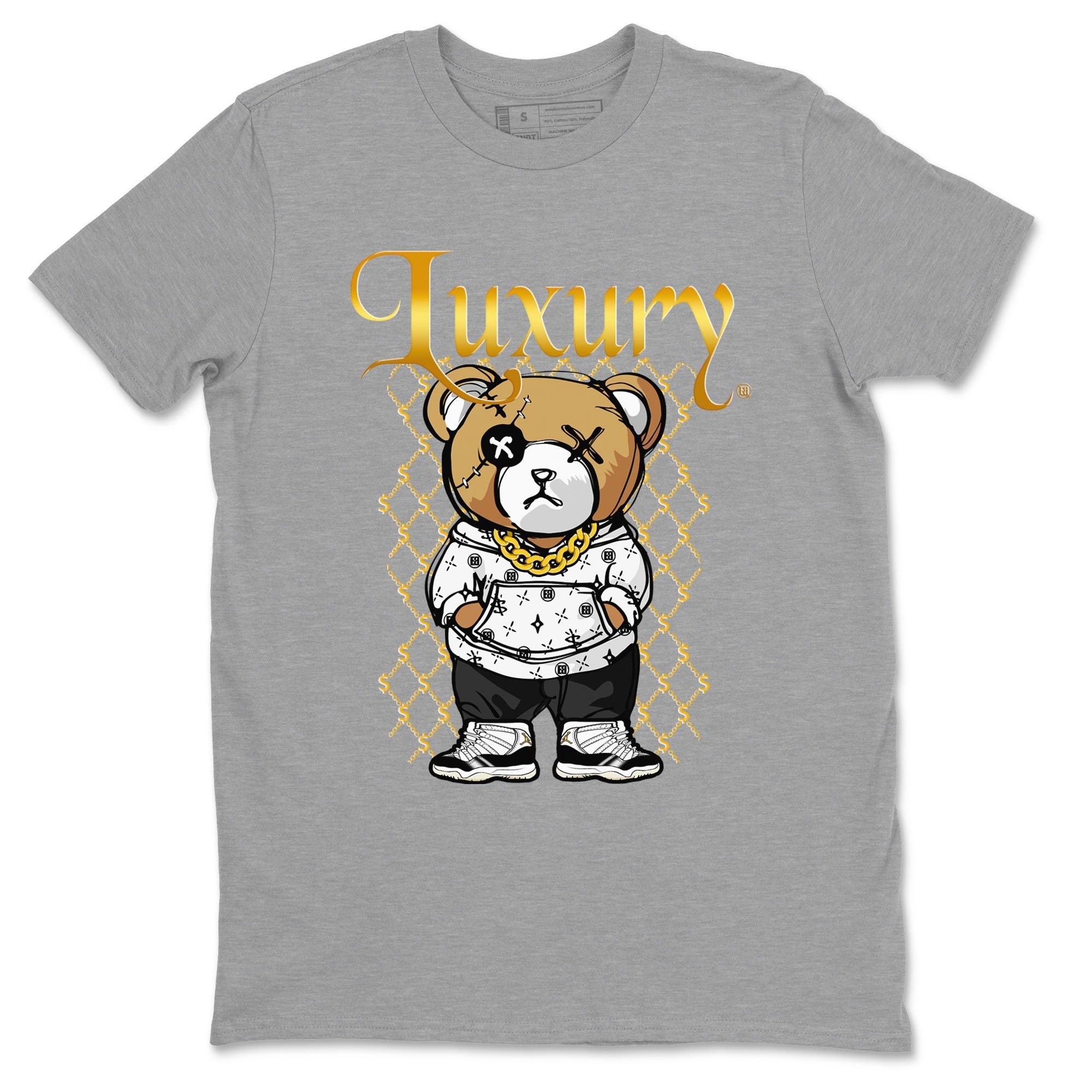 Air Jordan 11 Gratitude shirt to match jordans Luxury Bear sneaker tees Jordan 11 Retro Gratitude Drip Gear Zone Sneaker Matching Cotton Shirt unisex crew neck cotton Heather Grey 2 crew neck shirt
