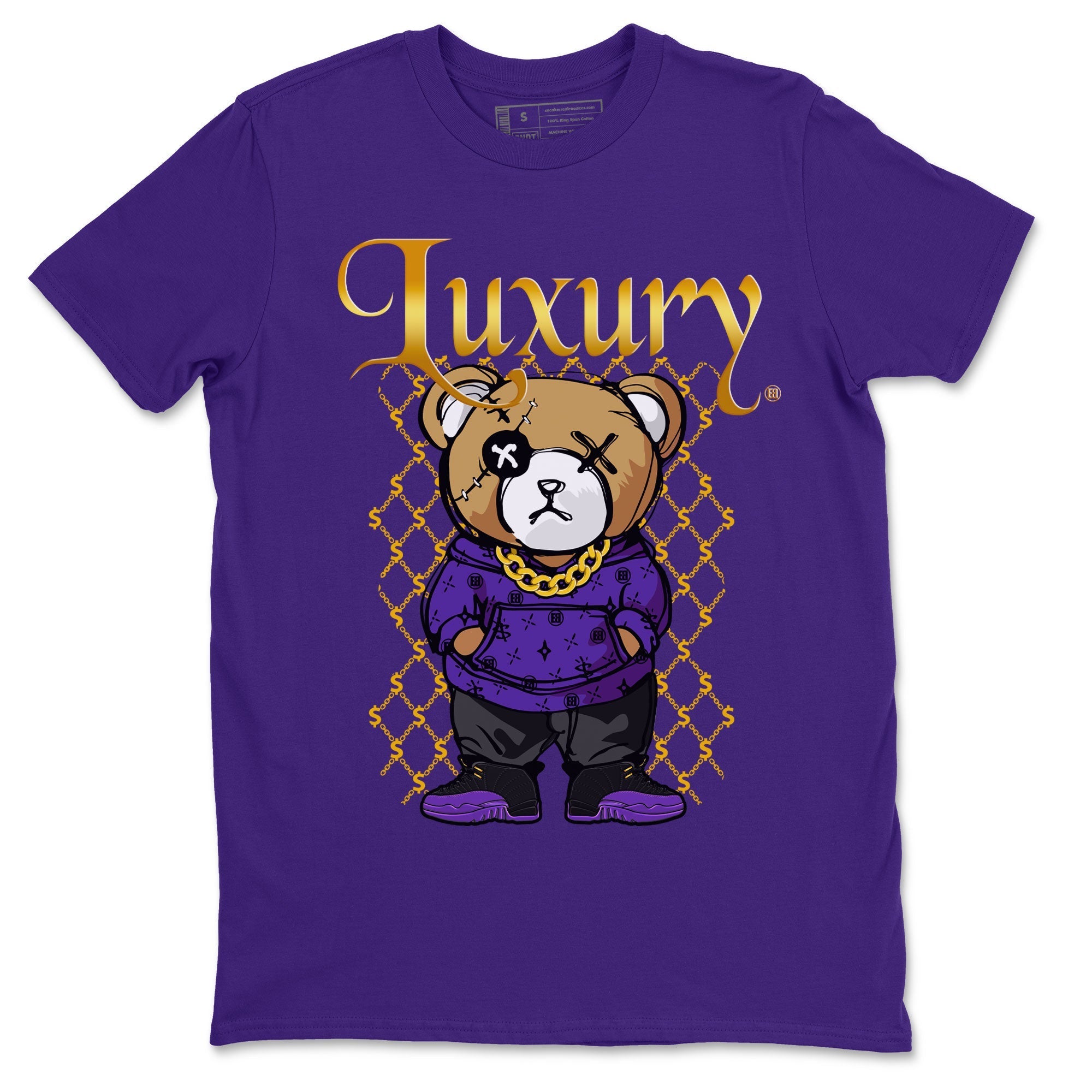 Air Jordan 12 Retro Field Purple shirt to match jordans Luxury Bear Streetwear Sneaker Shirt Air Jordan 12 Retro Field Purple Drip Gear Zone Sneaker Matching Clothing Unisex Purple 2 T-Shirt