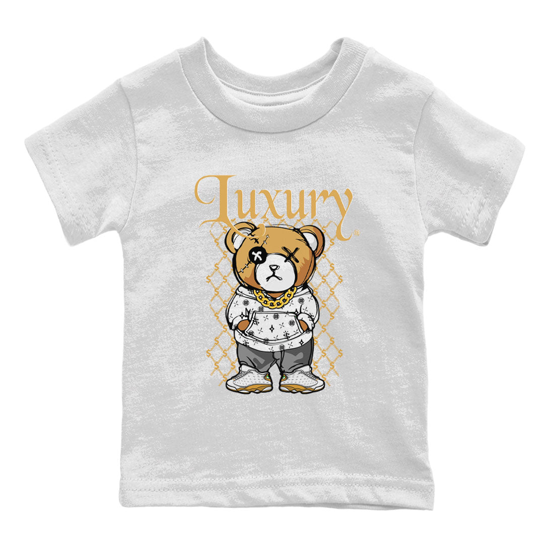 Air Jordan 13 Wheat shirt to match jordans Luxury Bear Streetwear Sneaker Shirt AJ13 Wheat Drip Gear Zone Sneaker Matching Clothing Baby Toddler White 2 T-Shirt