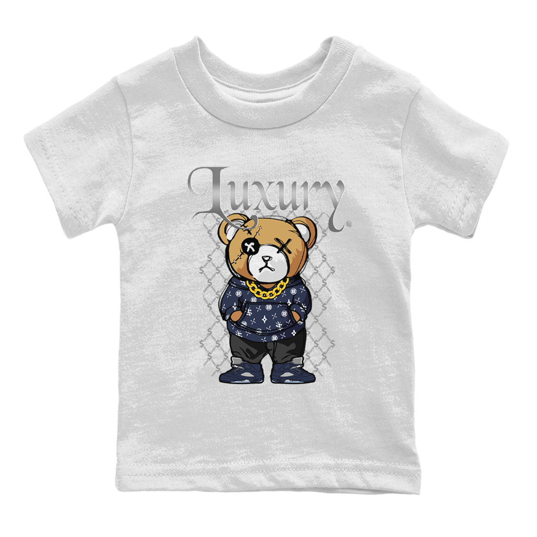 Air Jordan 5 Georgetown shirt to match jordans Luxury Bear Streetwear Sneaker Shirt 5s Georgetown Drip Gear Zone Sneaker Matching Clothing Baby Toddler White 2 T-Shirt