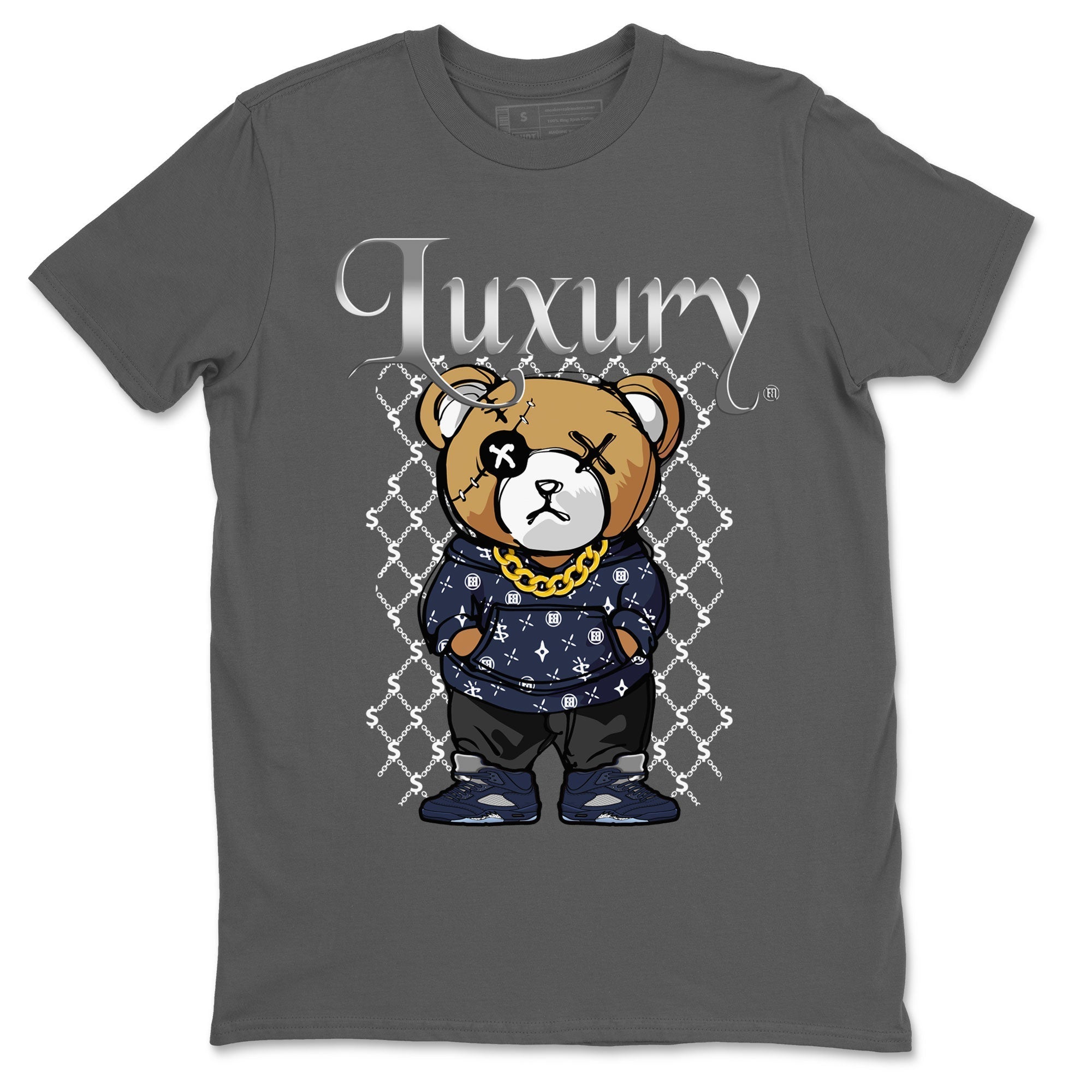 Air Jordan 5 Georgetown shirt to match jordans Luxury Bear Streetwear Sneaker Shirt 5s Georgetown Drip Gear Zone Sneaker Matching Clothing Unisex Cool Grey 2 T-Shirt