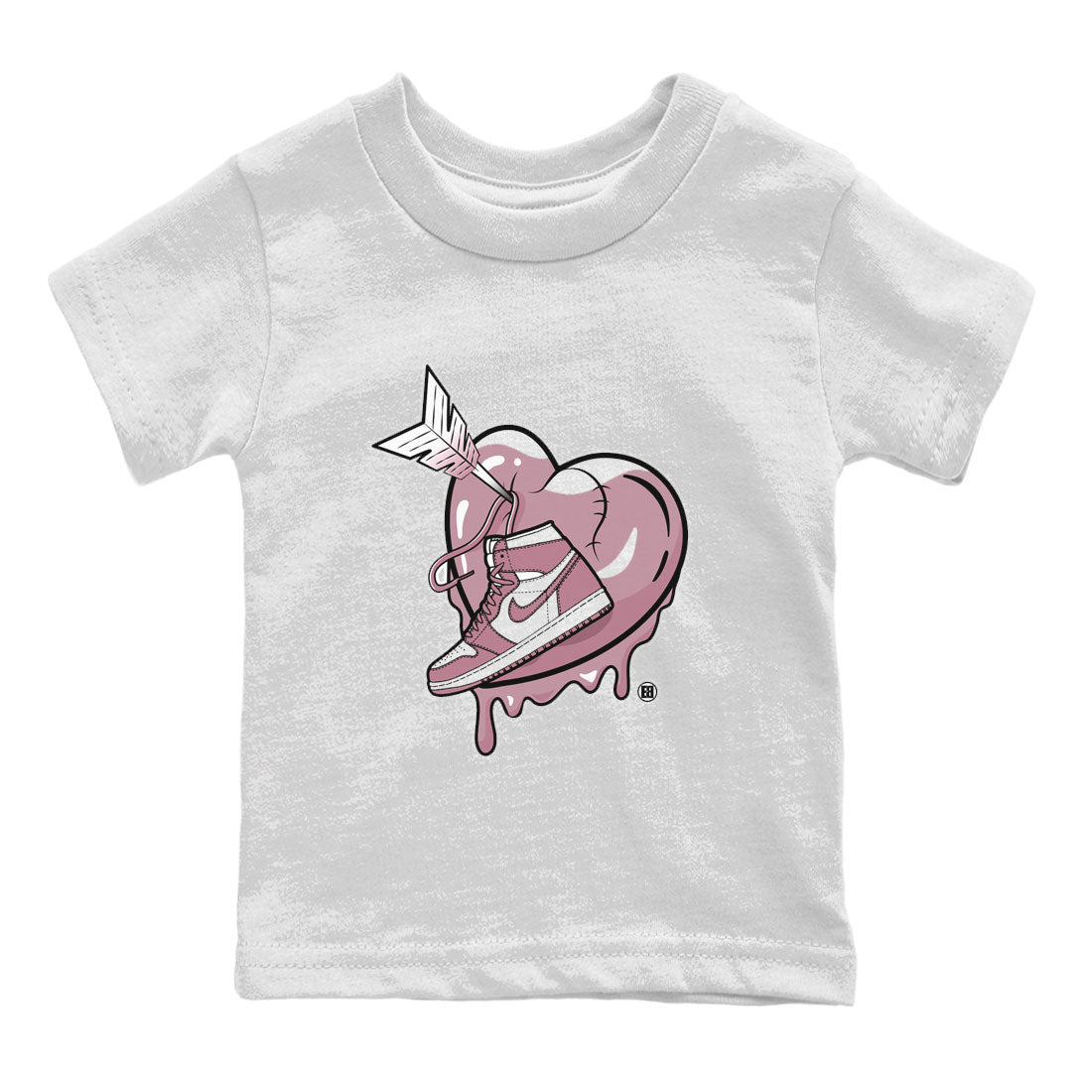 Air Jordan 1 Mauve shirt to match jordans Mad In Love crew neck streetwear t-shirt AJ1 High OG Mauve Drip Gear Zone Crew Neck Sneaker Matching TeeBaby Toddler White 2 Sneaker Matching Tee