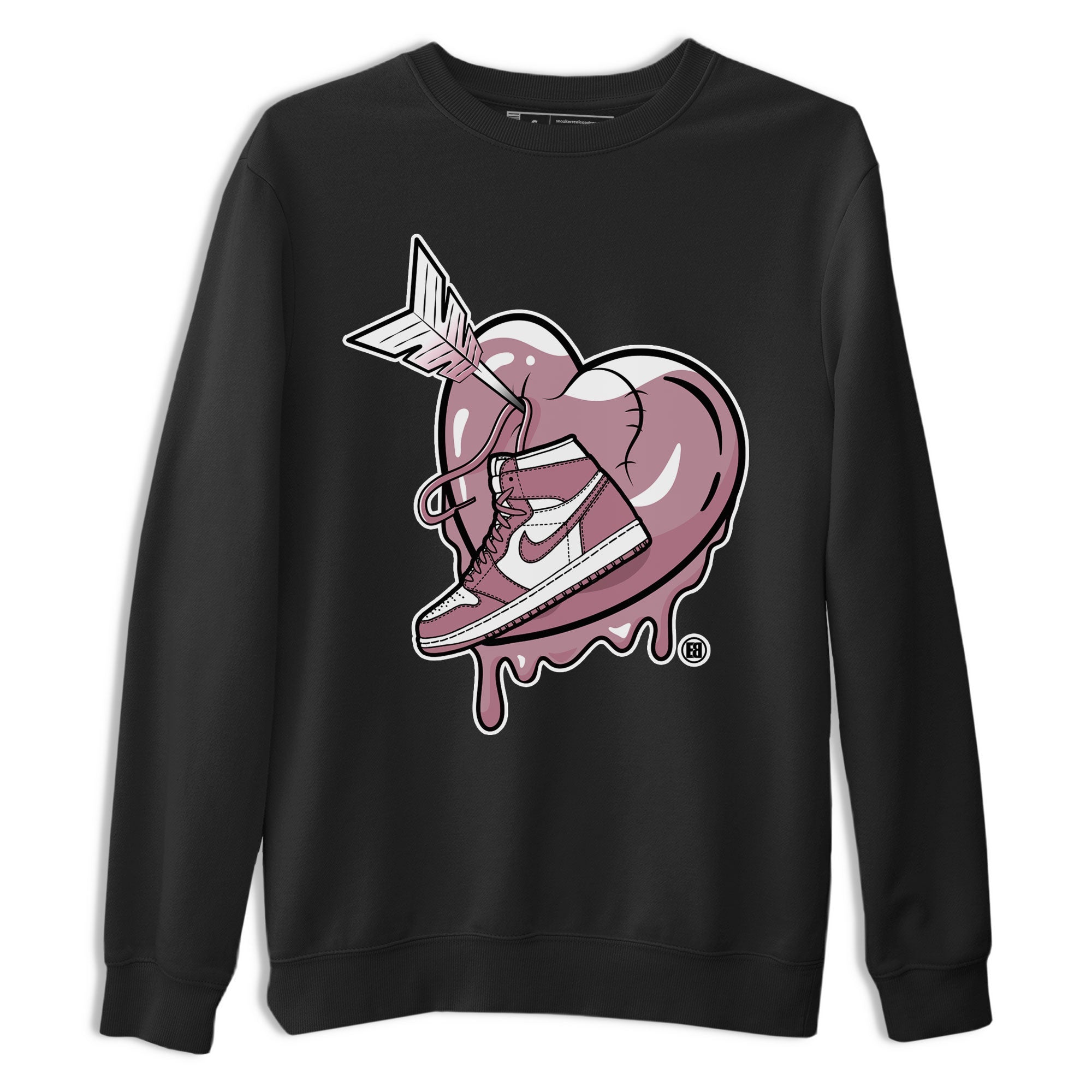 Air Jordan 1 Mauve shirt to match jordans Mad In Love crew neck streetwear t-shirt AJ1 High OG Mauve Drip Gear Zone Crew Neck Sneaker Matching TeeUnisex Black 2 Sneaker Matching Tee