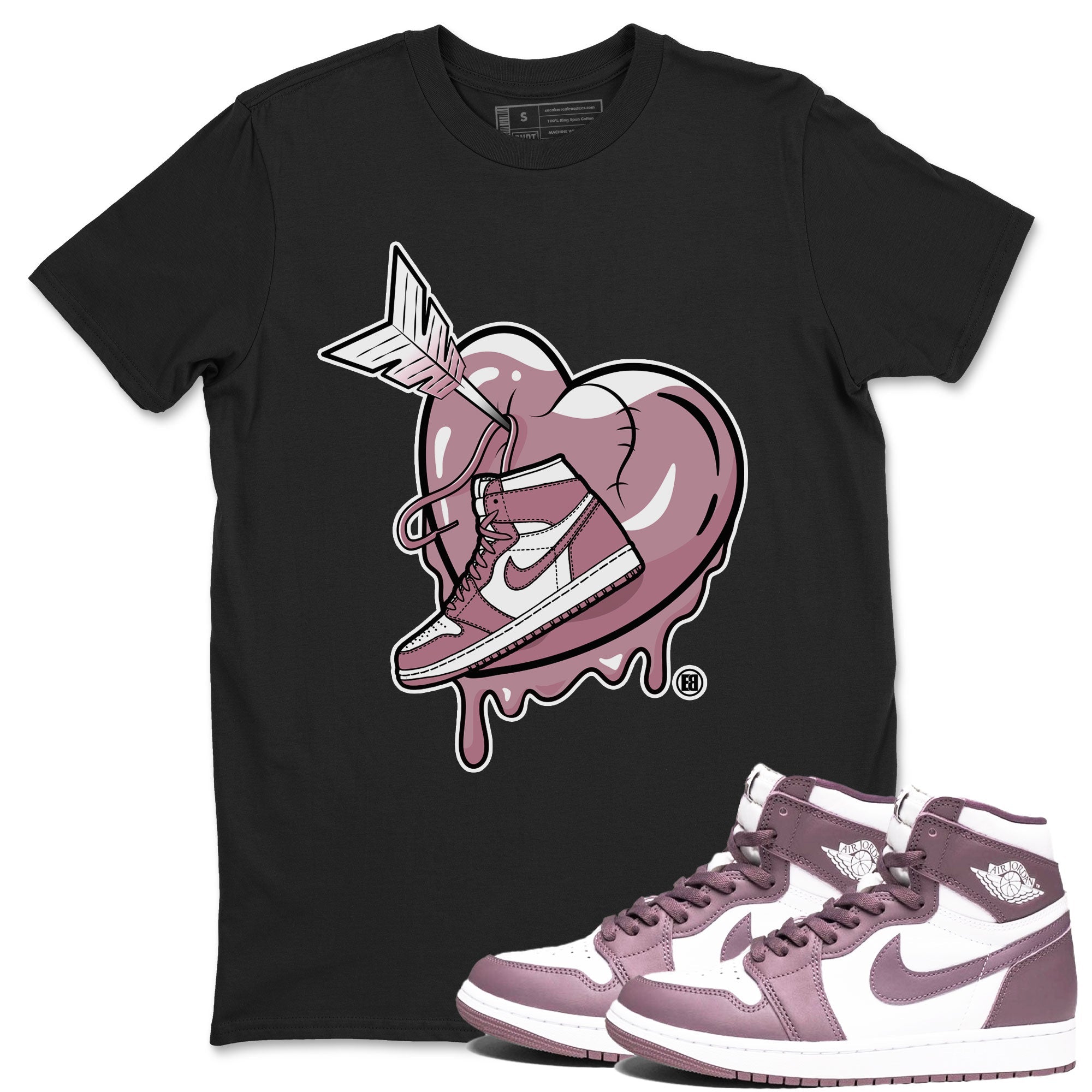 Air Jordan 1 Mauve shirt to match jordans Mad In Love crew neck streetwear t-shirt AJ1 High OG Mauve Drip Gear Zone Crew Neck Sneaker Matching TeeUnisex Black 1 Sneaker Matching Tee