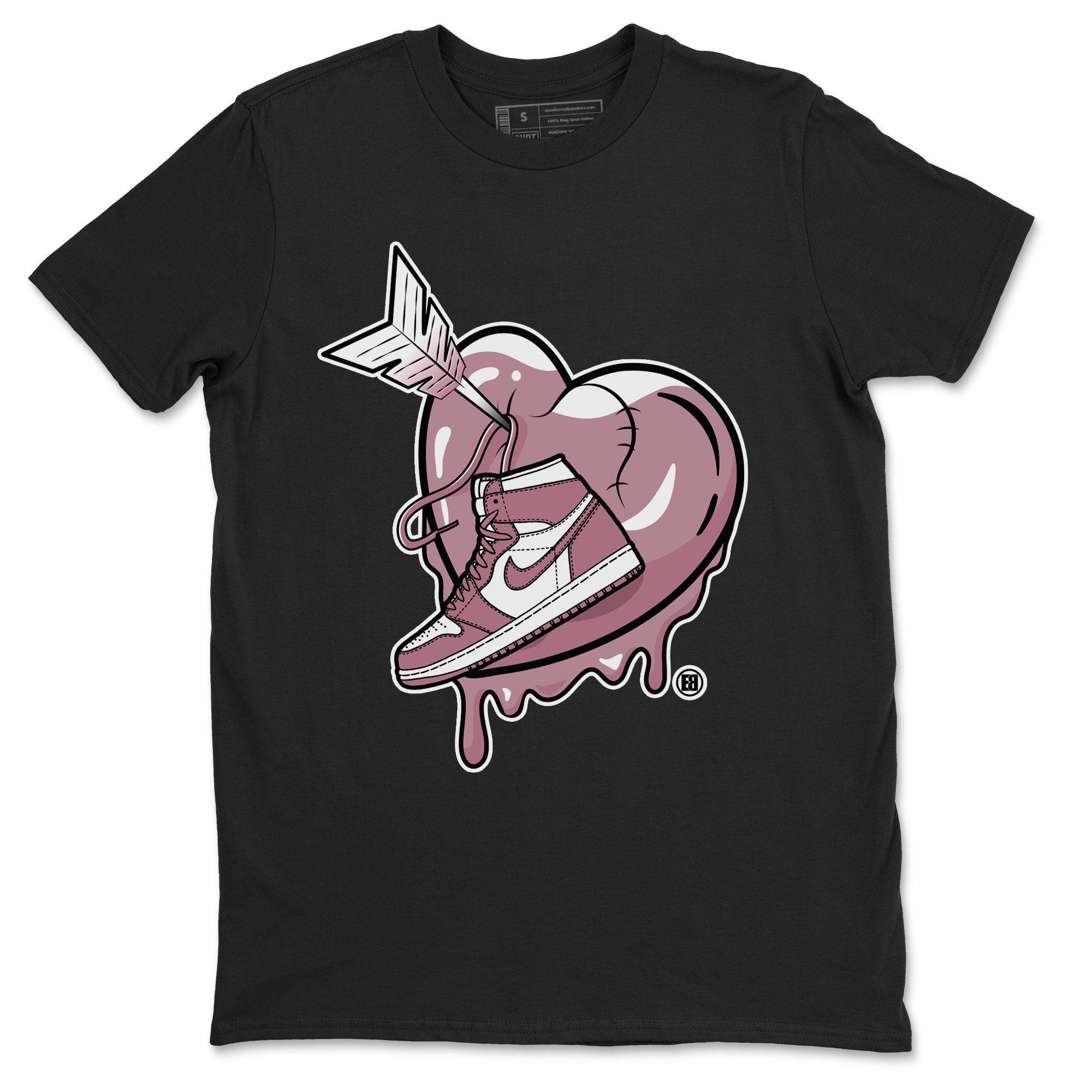 Air Jordan 1 Mauve shirt to match jordans Mad In Love crew neck streetwear t-shirt AJ1 High OG Mauve Drip Gear Zone Crew Neck Sneaker Matching TeeUnisex Black 2 Sneaker Matching Tee