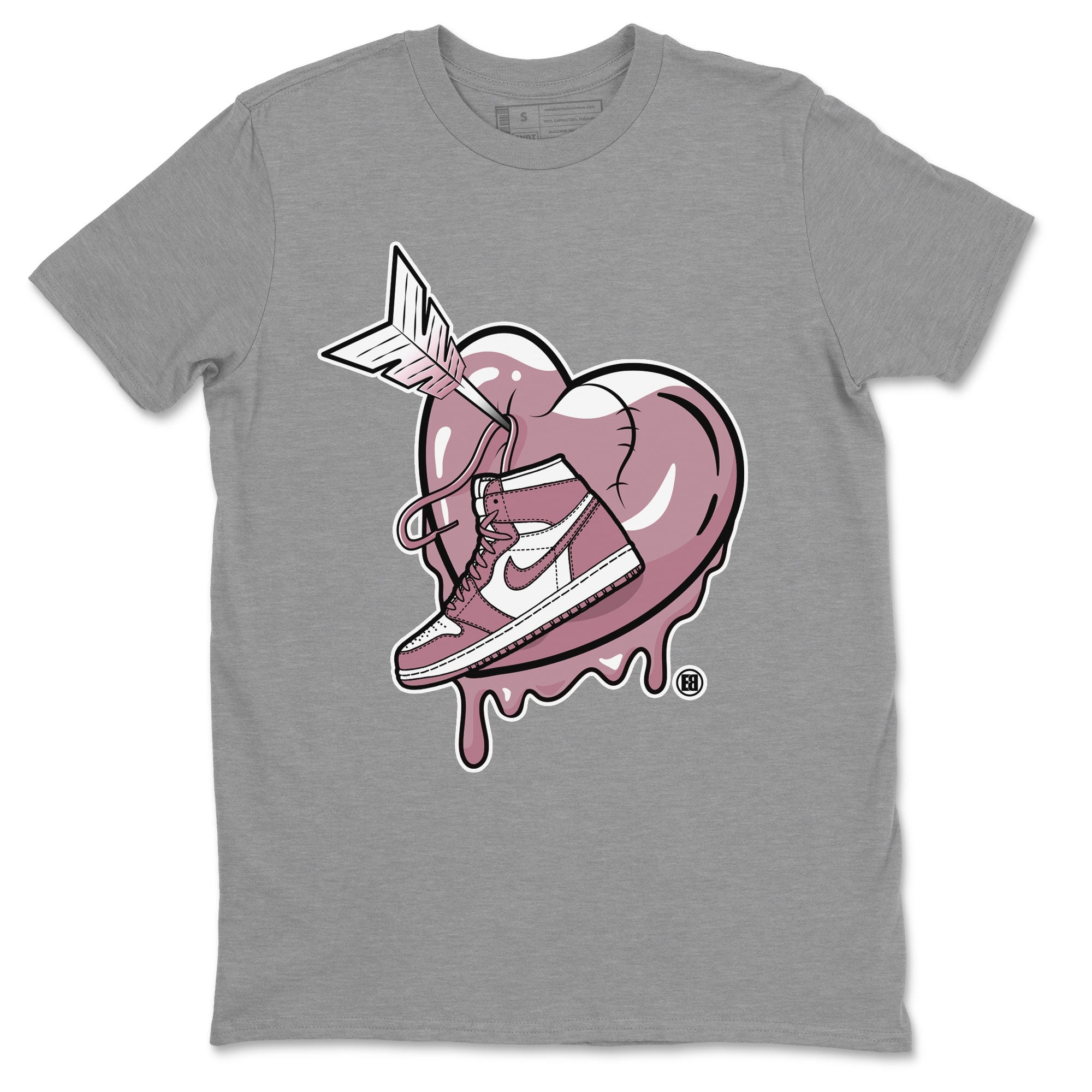 Air Jordan 1 Mauve shirt to match jordans Mad In Love crew neck streetwear t-shirt AJ1 High OG Mauve Drip Gear Zone Crew Neck Sneaker Matching TeeUnisex Heather Grey 2 Sneaker Matching Tee