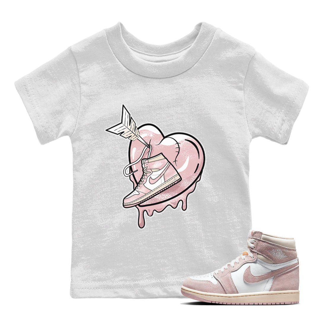 Air Jordan 1 Washed Pink Sneaker Match Tees Mad In Love Streetwear Sneaker Shirt Air Jordan 1 WMNS Washed Pink Tees Kids Shirts White 1