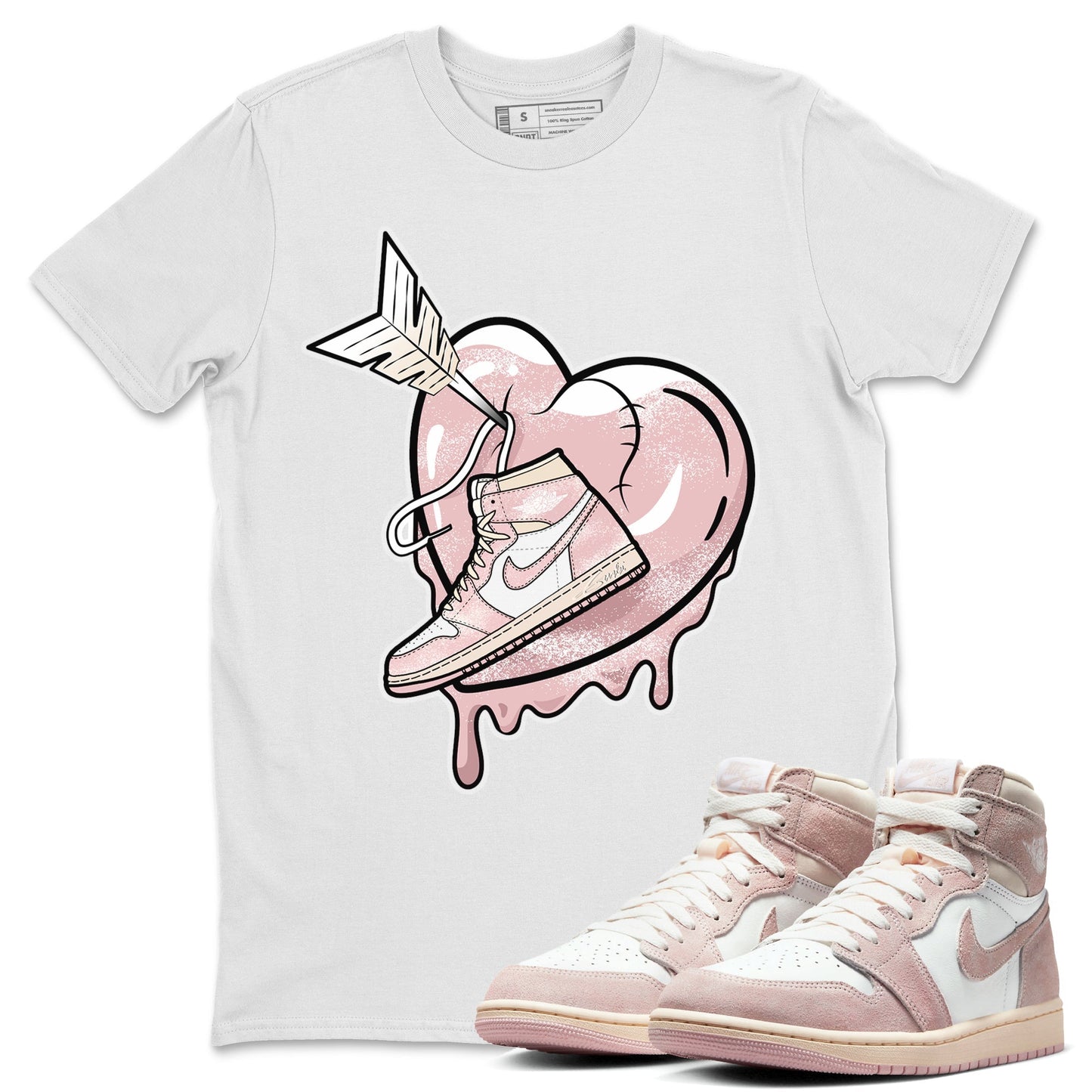 Air Jordan 1 Washed Pink Sneaker Match Tees Mad In Love Streetwear Sneaker Shirt Air Jordan 1 WMNS Washed Pink Tees Unisex Shirts White 1