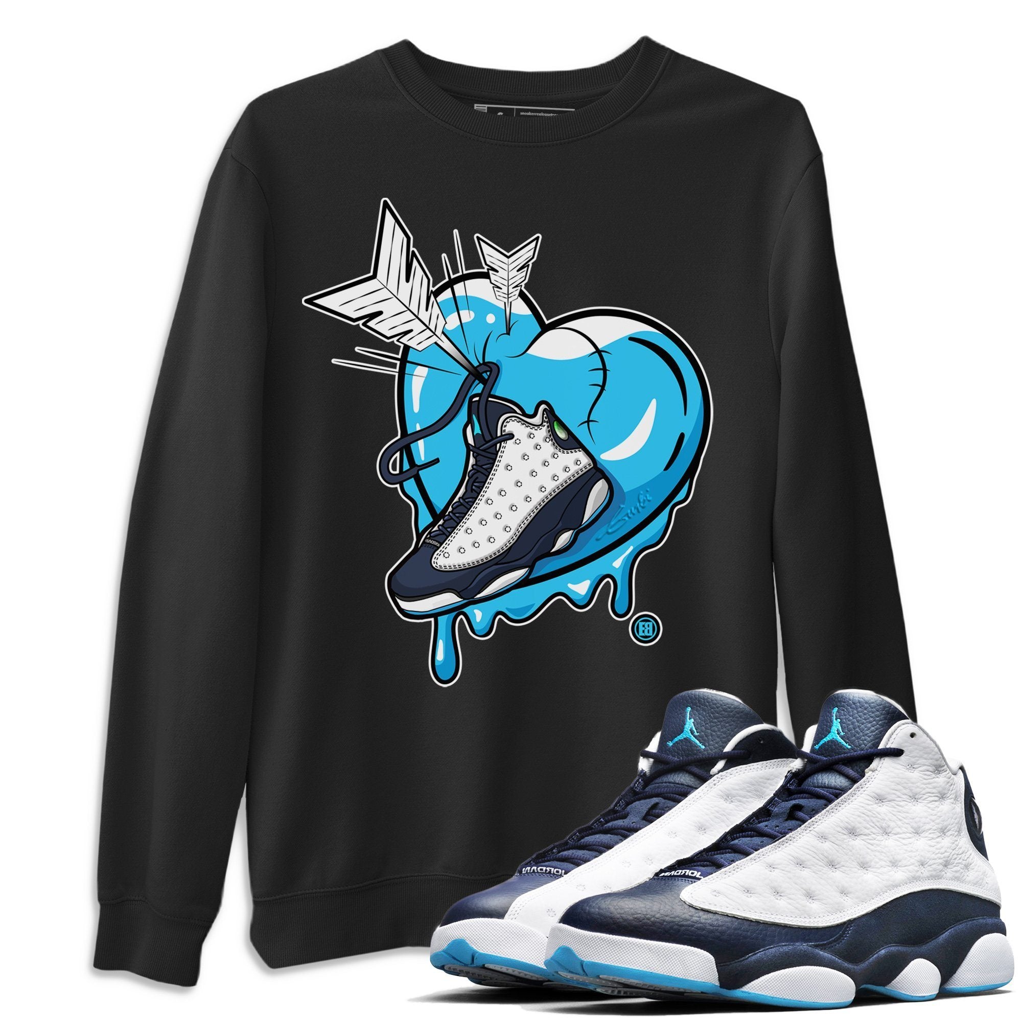 Jordan 13 Obsidian Shirt To Match Jordans Mad In Love Sneaker Tees Jordan 13 Obsidian Drip Gear Zone Sneaker Matching Clothing Unisex Shirts