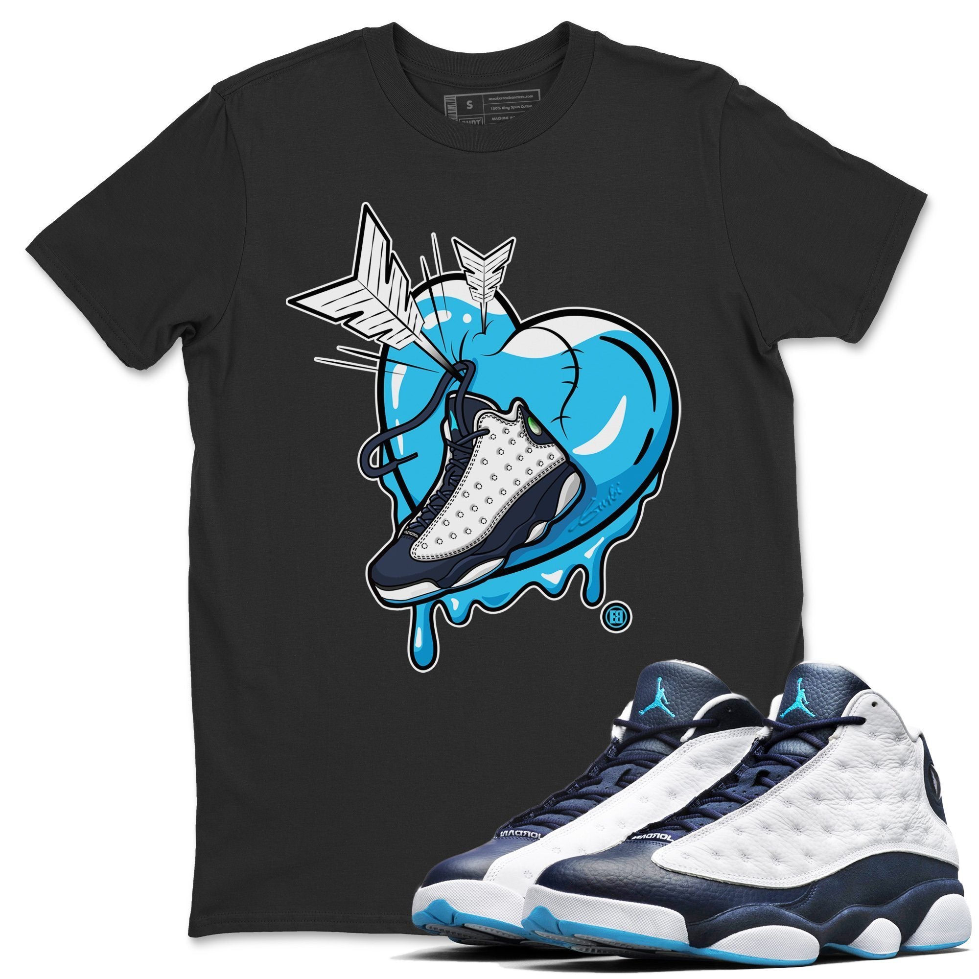 Jordan 13 Obsidian Shirt To Match Jordans Mad In Love Sneaker Tees Jordan 13 Obsidian Drip Gear Zone Sneaker Matching Clothing Unisex Shirts