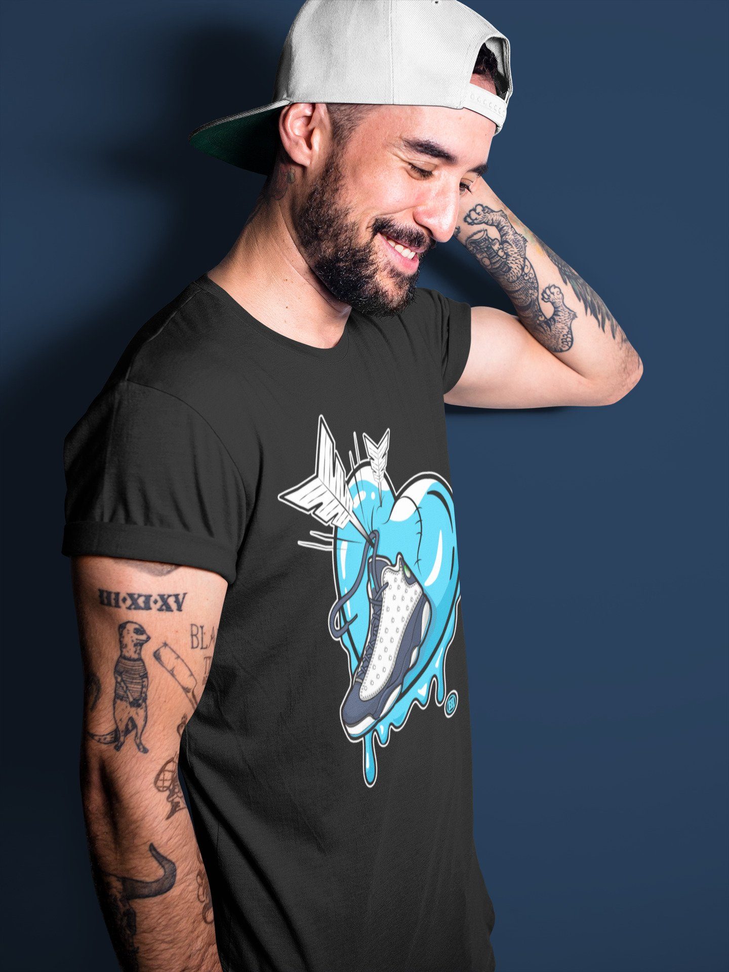 Jordan 13 Obsidian Shirt To Match Jordans Mad In Love Sneaker Tees Jordan 13 Obsidian Drip Gear Zone Sneaker Matching Clothing Unisex Shirts