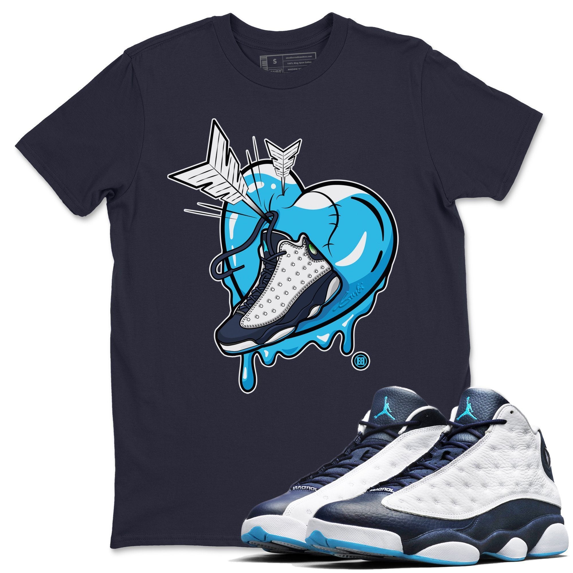Jordan 13 Obsidian Shirt To Match Jordans Mad In Love Sneaker Tees Jordan 13 Obsidian Drip Gear Zone Sneaker Matching Clothing Unisex Shirts