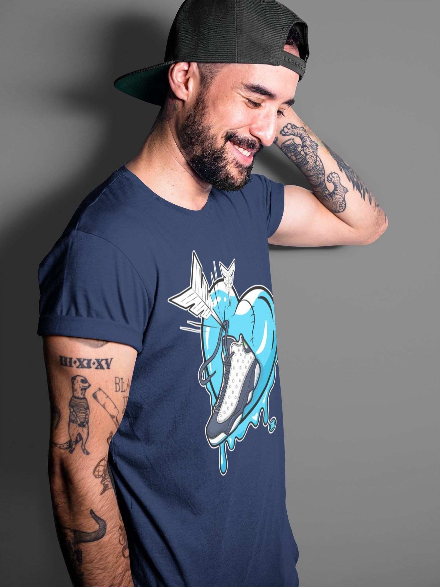 Jordan 13 Obsidian Shirt To Match Jordans Mad In Love Sneaker Tees Jordan 13 Obsidian Drip Gear Zone Sneaker Matching Clothing Unisex Shirts