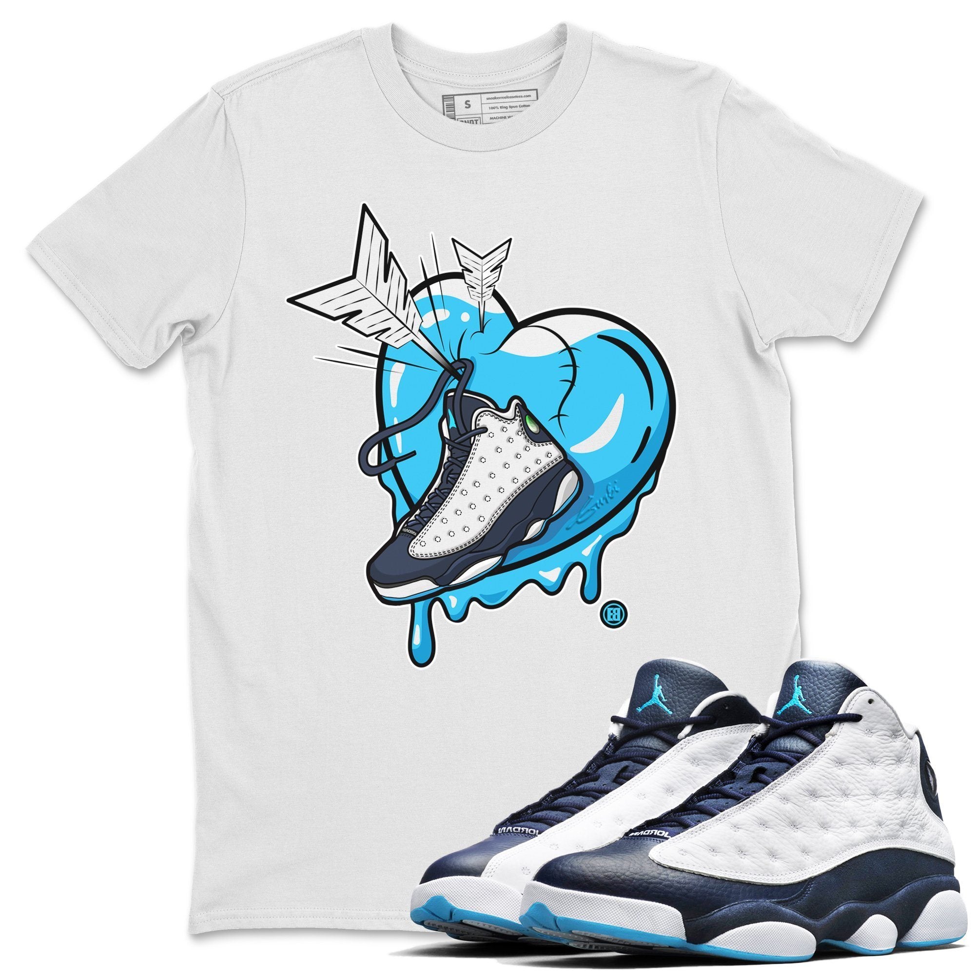 Jordan 13 Obsidian Shirt To Match Jordans Mad In Love Sneaker Tees Jordan 13 Obsidian Drip Gear Zone Sneaker Matching Clothing Unisex Shirts