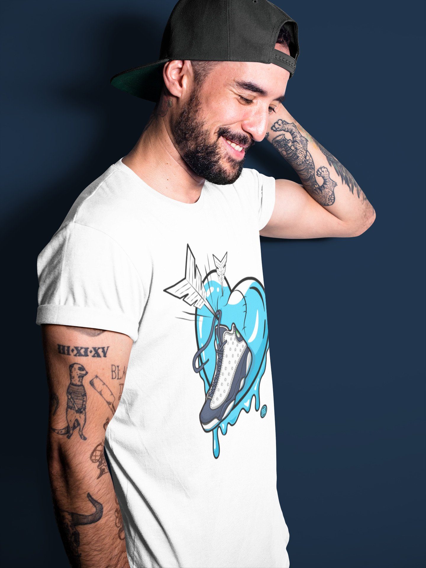 Jordan 13 Obsidian Shirt To Match Jordans Mad In Love Sneaker Tees Jordan 13 Obsidian Drip Gear Zone Sneaker Matching Clothing Unisex Shirts