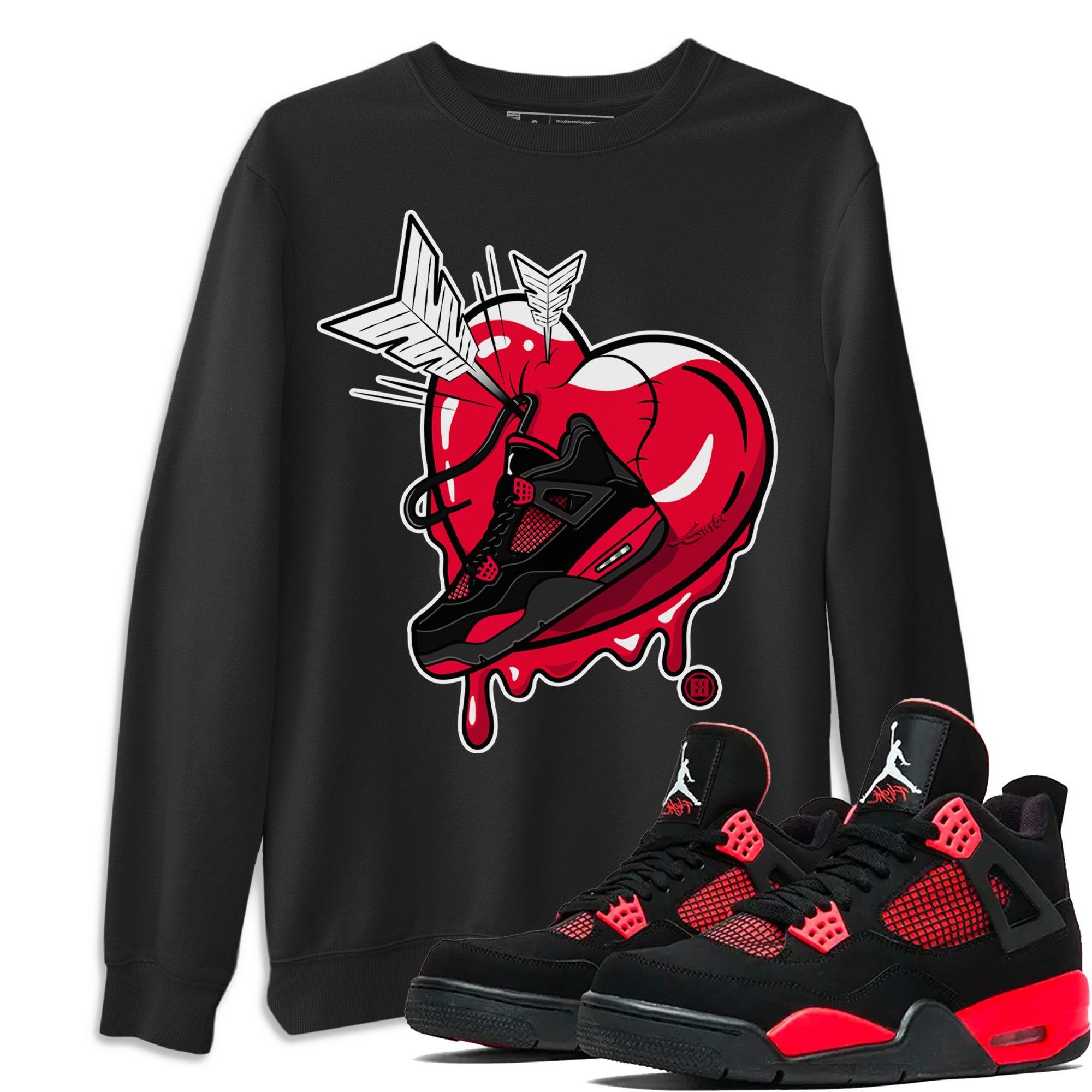 Jordan 4 Red Thunder Shirt To Match Jordans Mad In Love Sneaker Tees Jordan 4 Red Thunder Drip Gear Zone Sneaker Matching Clothing Unisex Shirts