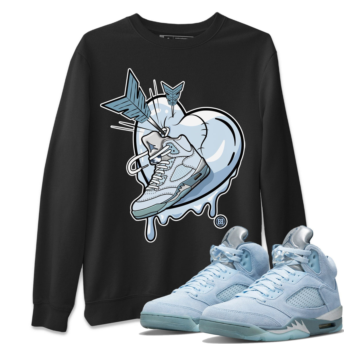 Jordan 5 Blue Bird Shirt To Match Jordans Mad In Love Sneaker Tees Jordan 5 Blue Bird Drip Gear Zone Sneaker Matching Clothing Unisex Shirts
