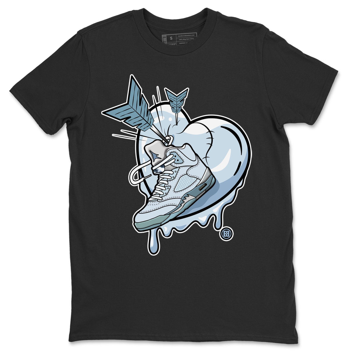 Jordan 5 Blue Bird Shirt To Match Jordans Mad In Love Sneaker Tees Jordan 5 Blue Bird Drip Gear Zone Sneaker Matching Clothing Unisex Shirts