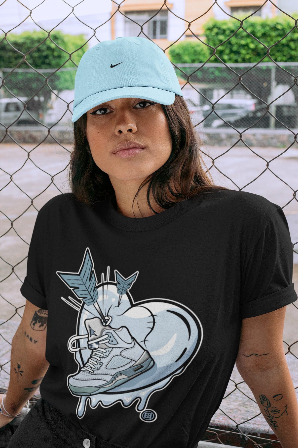 Jordan 5 Blue Bird Shirt To Match Jordans Mad In Love Sneaker Tees Jordan 5 Blue Bird Drip Gear Zone Sneaker Matching Clothing Unisex Shirts