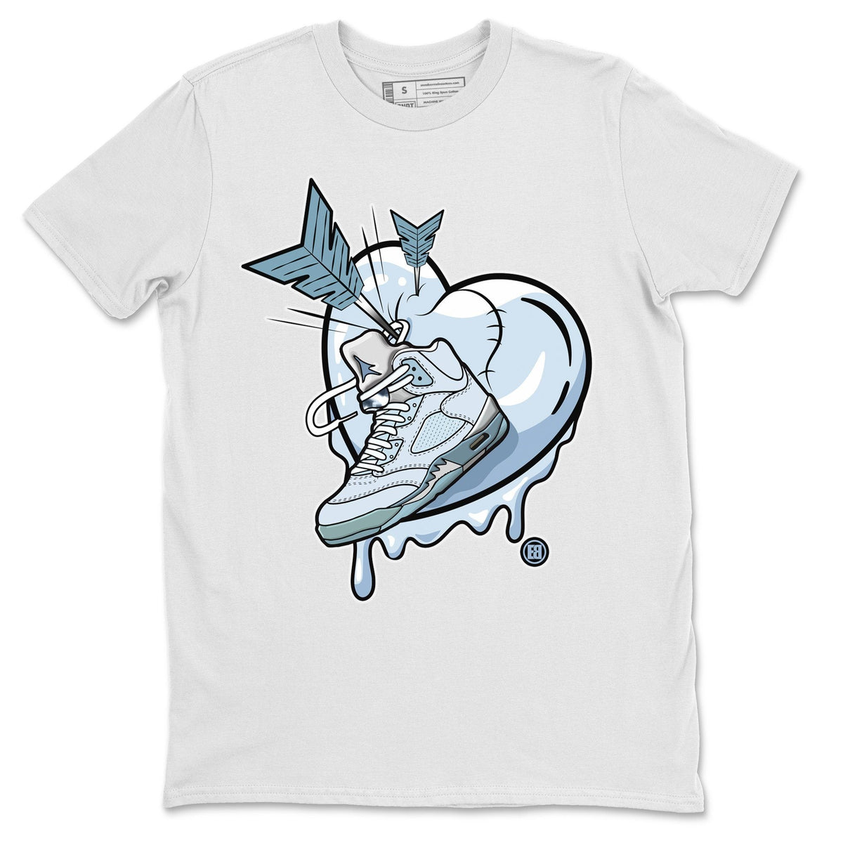 Jordan 5 Blue Bird Shirt To Match Jordans Mad In Love Sneaker Tees Jordan 5 Blue Bird Drip Gear Zone Sneaker Matching Clothing Unisex Shirts