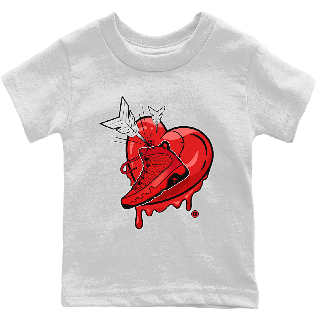 Jordan 9 Chile Red Shirt To Match Jordans Mad In Love Sneaker Tees Jordan 9 Chile Red Drip Gear Zone Sneaker Matching Clothing Kids Shirts