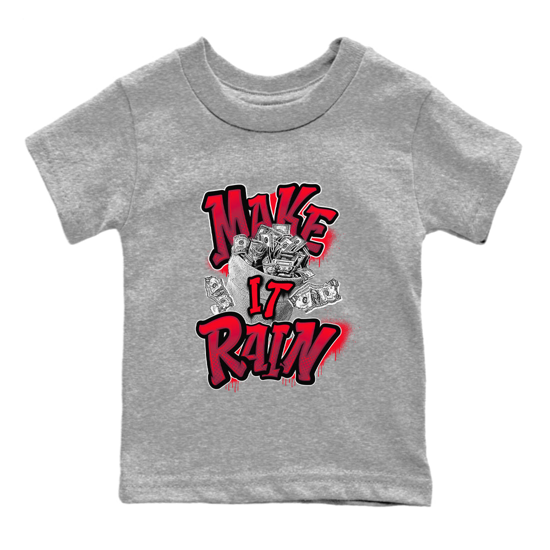 Air Force 1 Layers of Love shirt to match jordans Make It Rain Money sneaker tees af1 Layers of Love Drip Gear Zone baby toddler Heather Grey 2 cotton Shirt