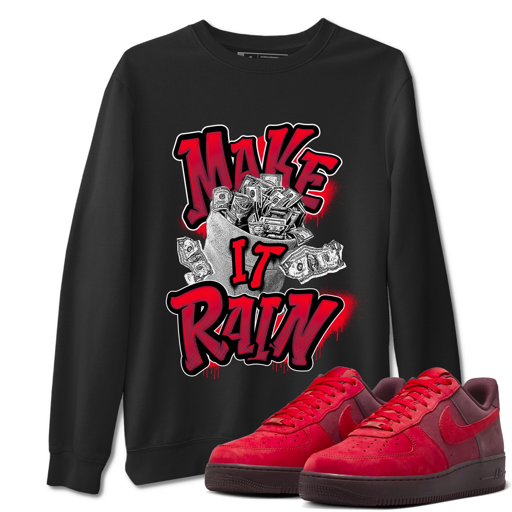 Air Force 1 Layers of Love shirt to match jordans Make It Rain Money sneaker tees af1 Layers of Love Drip Gear Zone unisex cotton Black 1 crew neck shirt