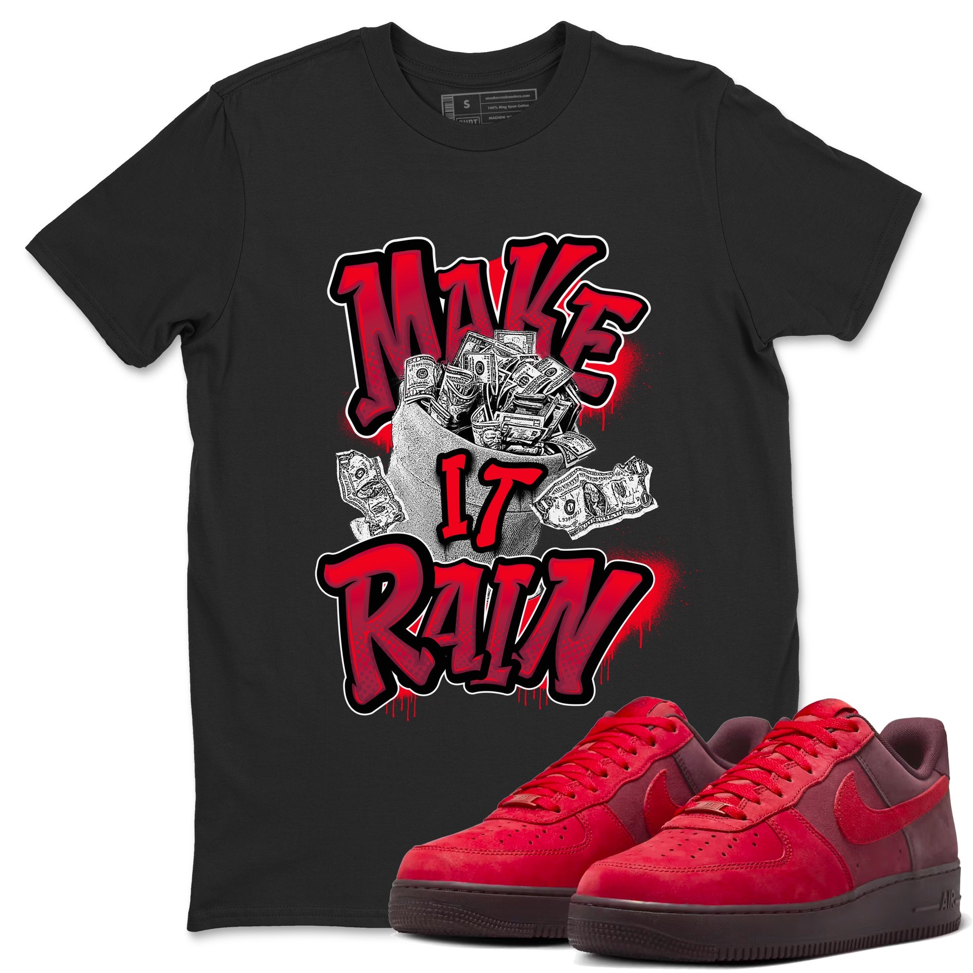 Air Force 1 Layers of Love shirt to match jordans Make It Rain Money sneaker tees af1 Layers of Love Drip Gear Zone unisex cotton Black 1 crew neck shirt