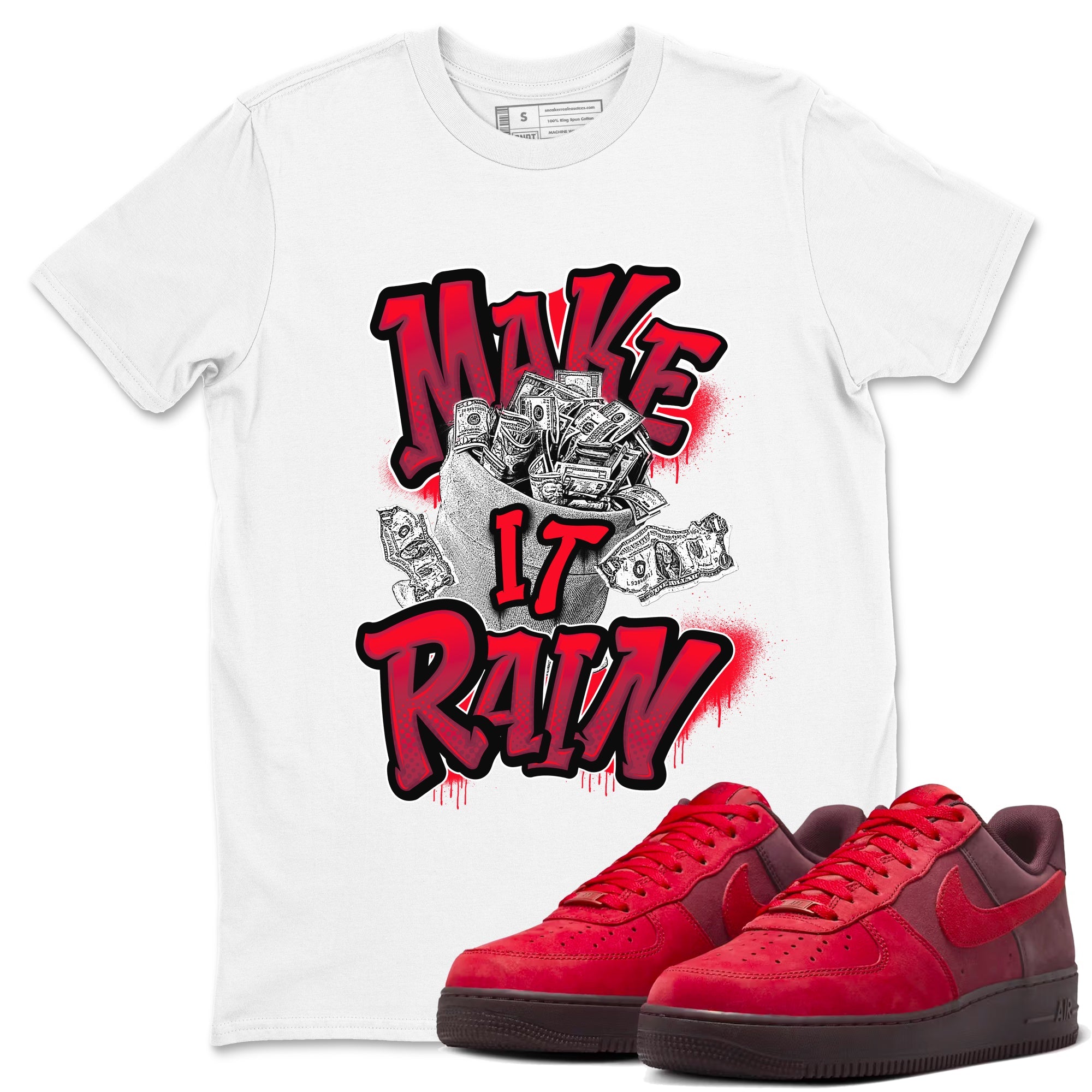 Air Force 1 Layers of Love shirt to match jordans Make It Rain Money sneaker tees af1 Layers of Love Drip Gear Zone unisex cotton White 1 crew neck shirt